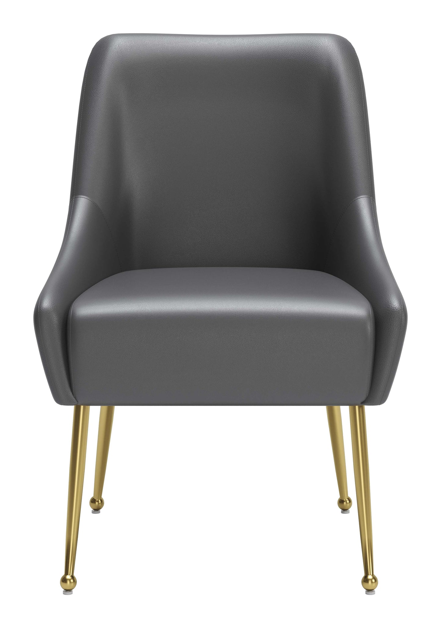 Maxine Dining Chair Gray & Gold - Disselt Designs