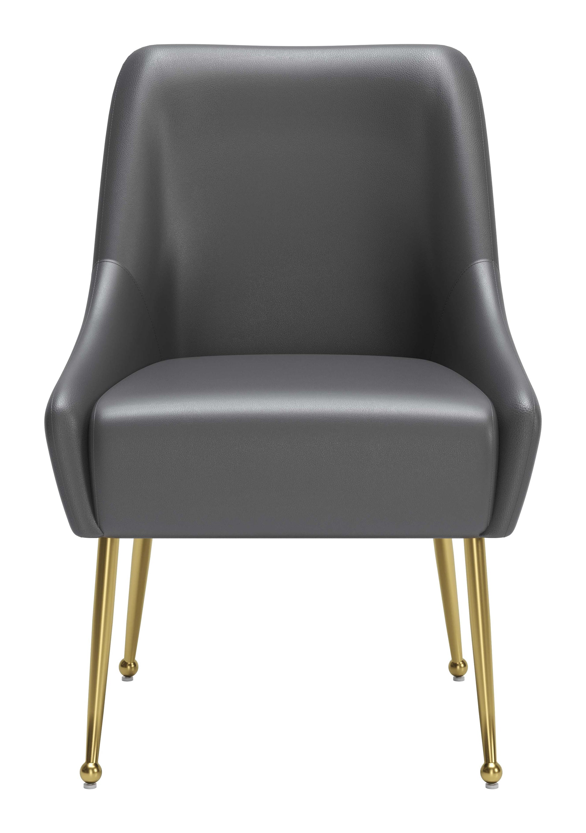 Maxine Dining Chair Gray & Gold - Disselt Designs