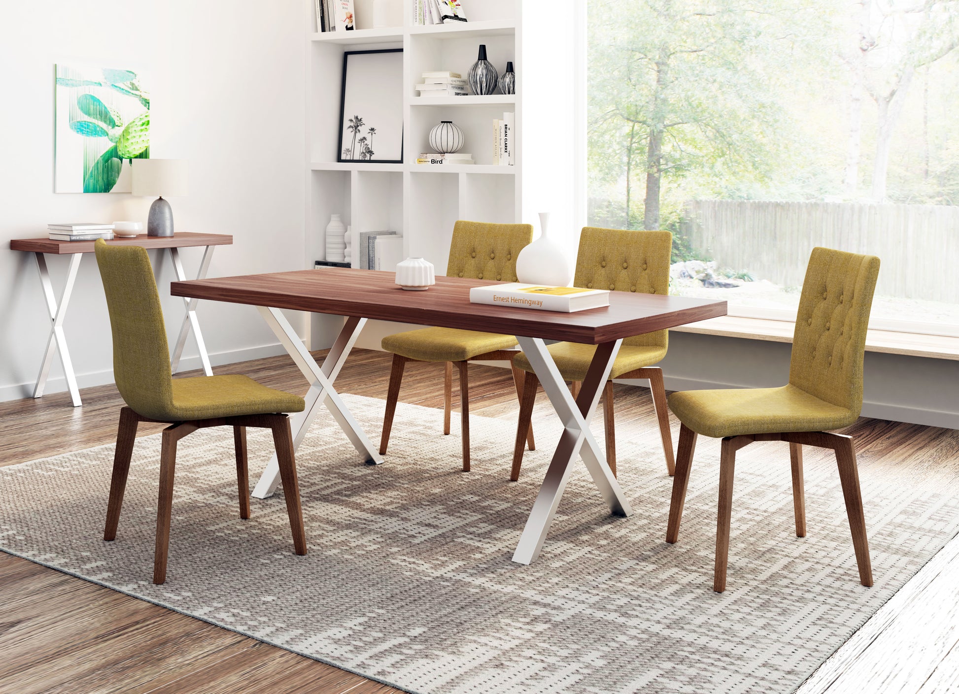 Orebro Dining Chair (Set of 2) Pea Green - Disselt Designs
