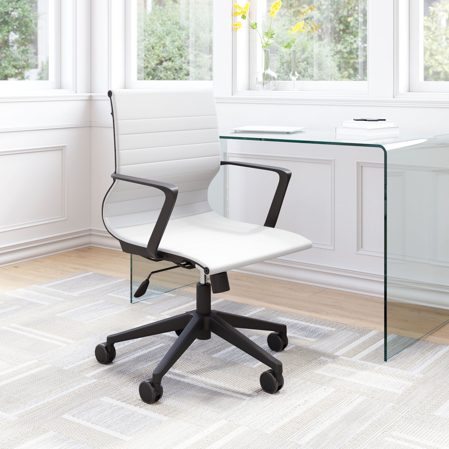 Stacy Office Chair White - Disselt Designs