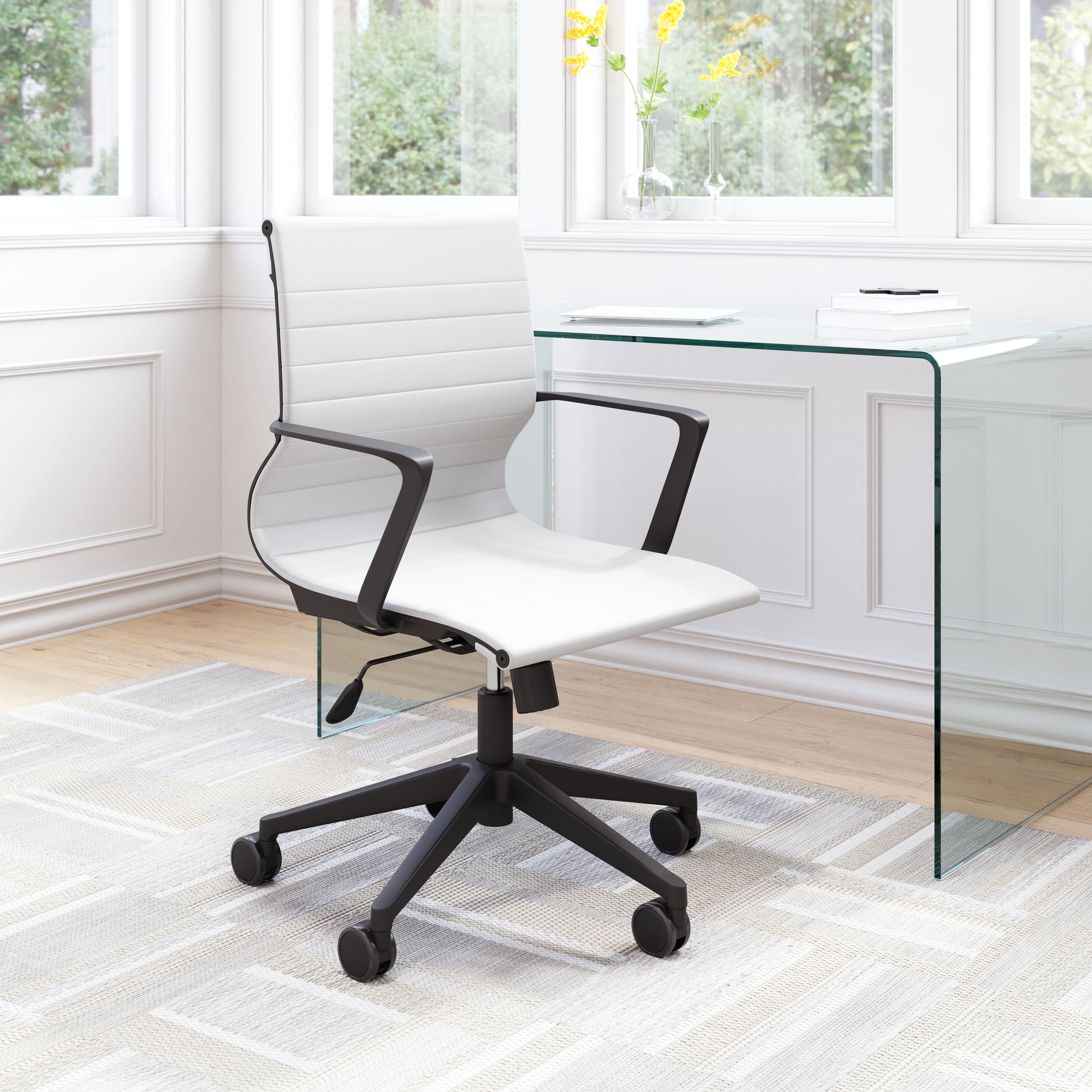 Stacy Office Chair White - Disselt Designs
