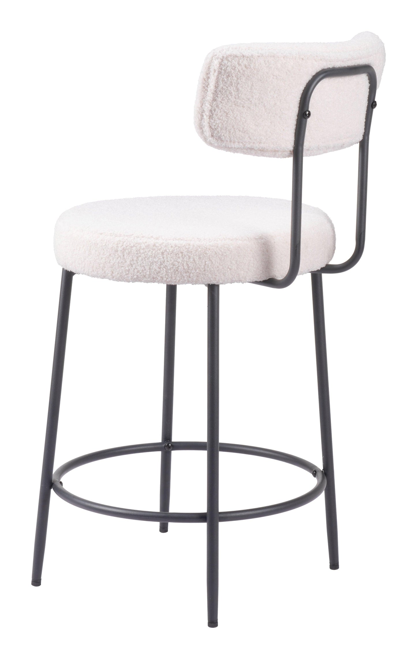 Blanca Counter Stool (Set of 2) Ivory - Disselt Designs