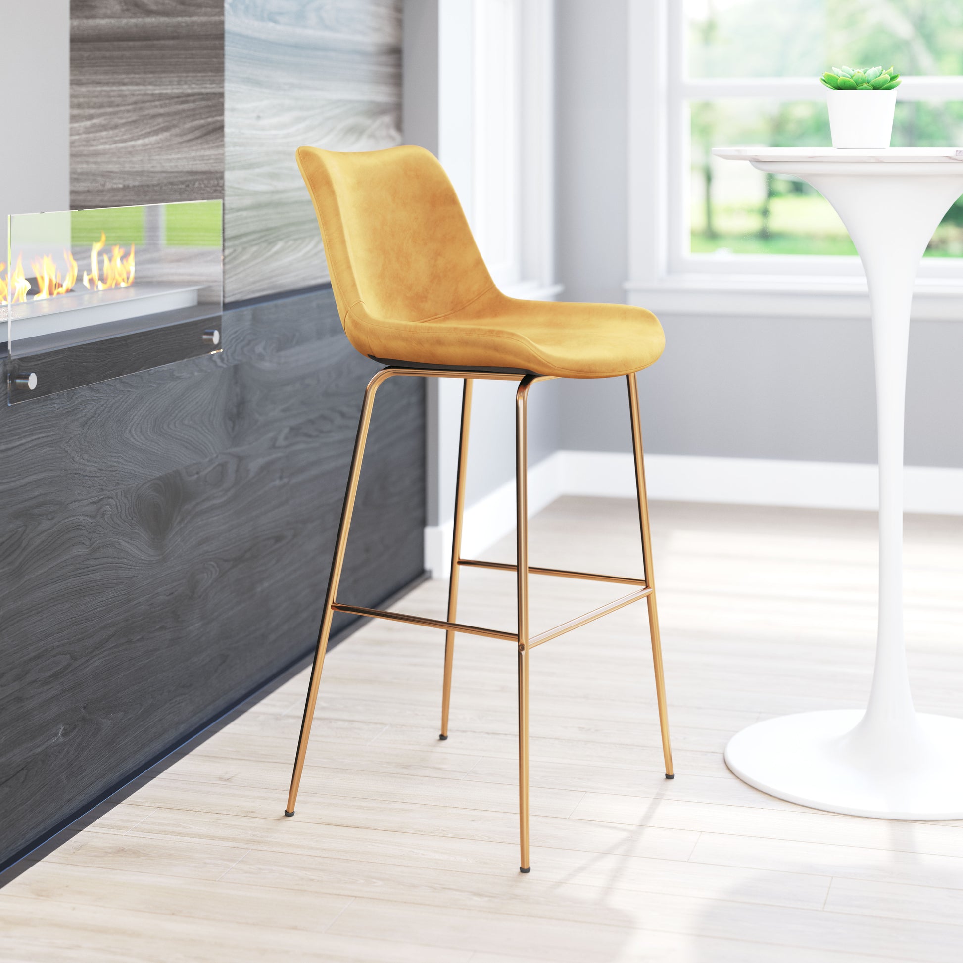 Tony Barstool Yellow & Gold - Disselt Designs