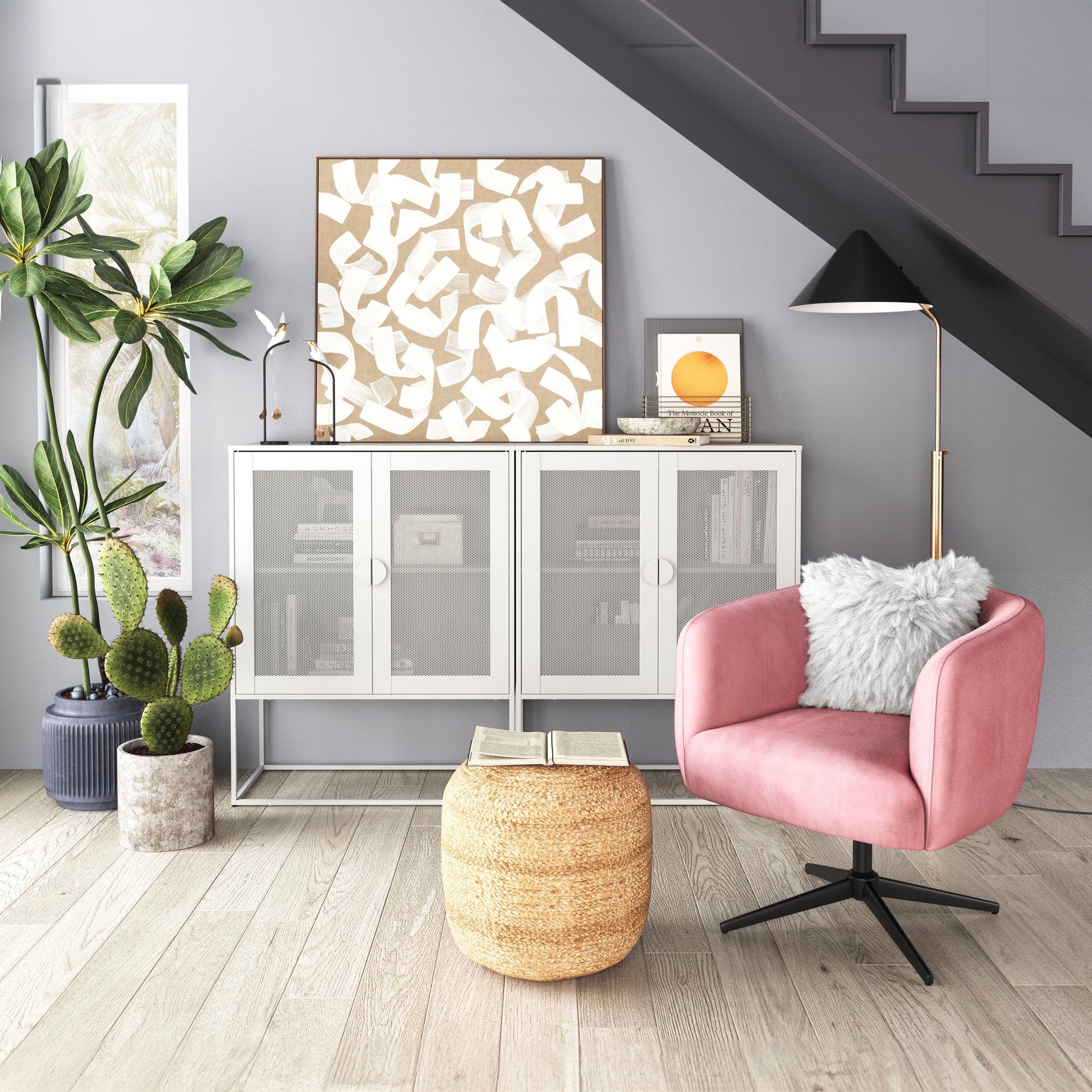 Lazaro Cabinet White - Disselt Designs