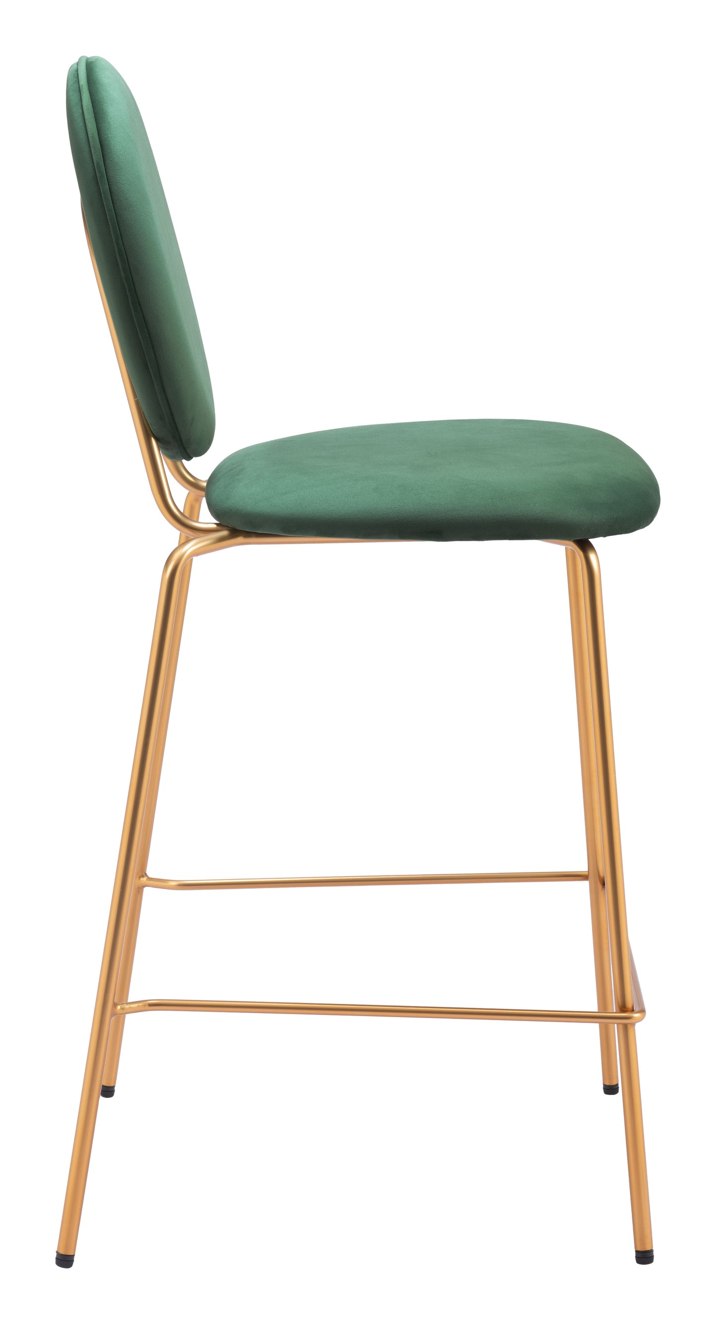 Odessa Counter Stool (Set of 2) Green & Gold - Disselt Designs