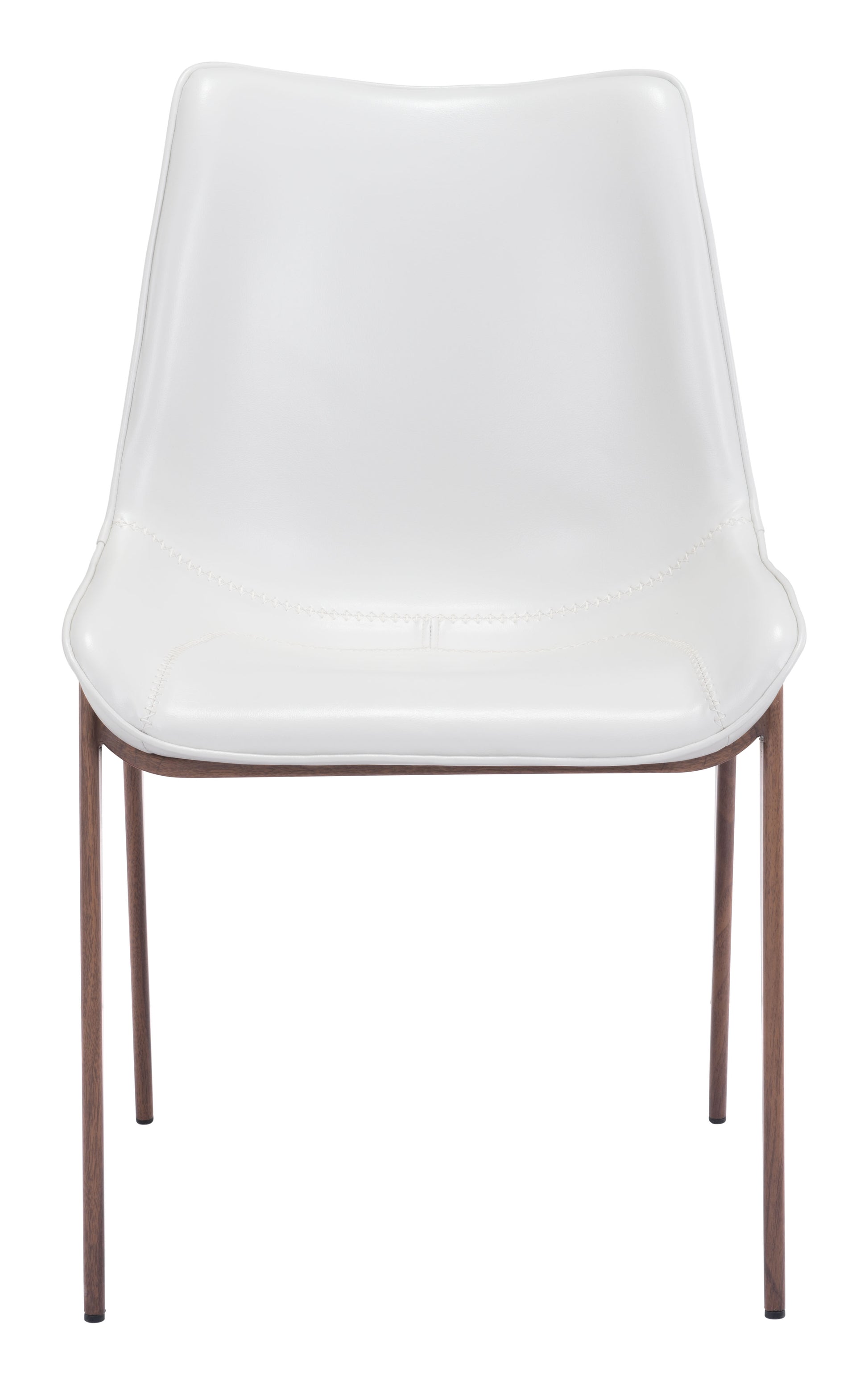 Magnus Dining Chair (Set of 2) White & Walnut - Disselt Designs