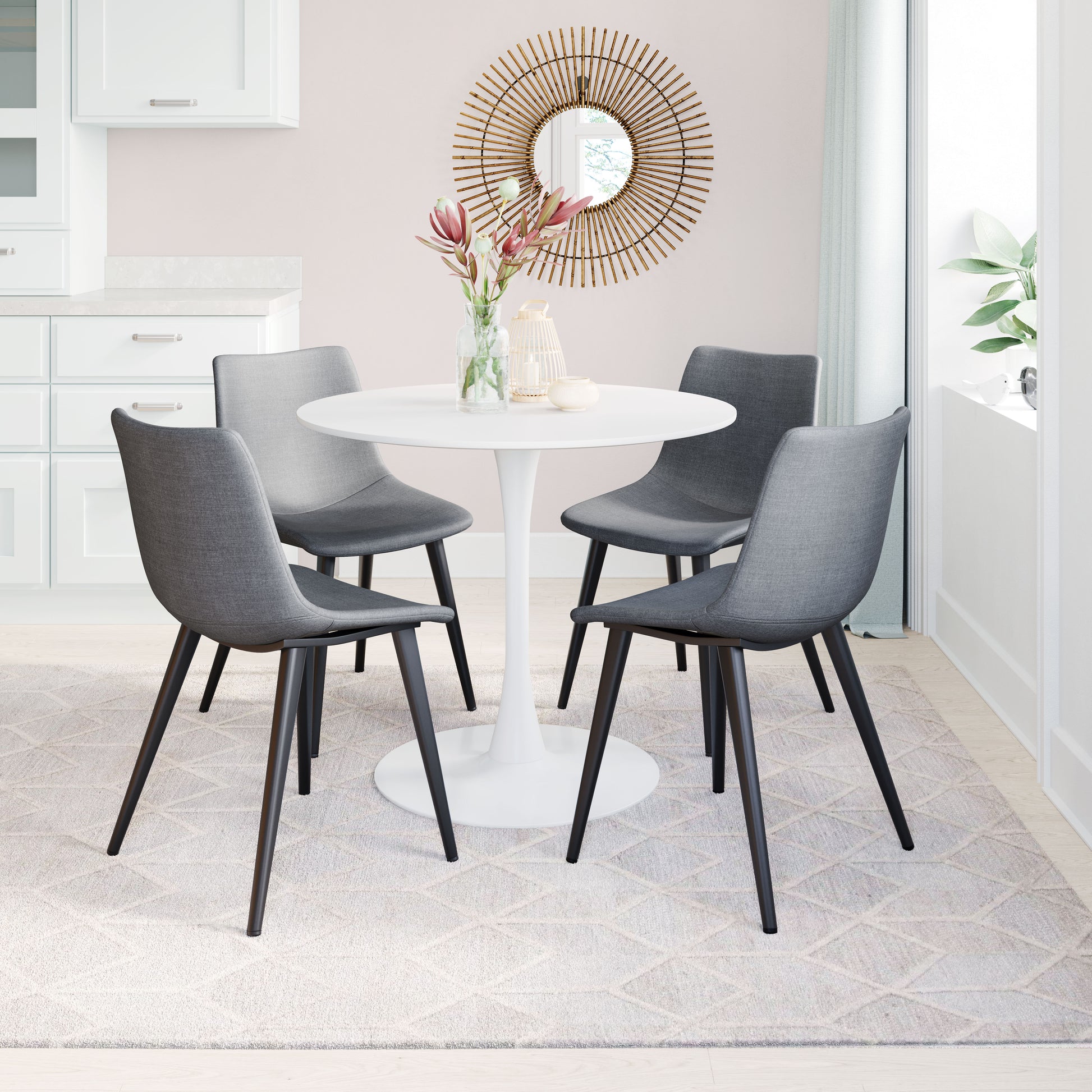 Daniel Dining Chair (Set of 2) Gray - Disselt Designs