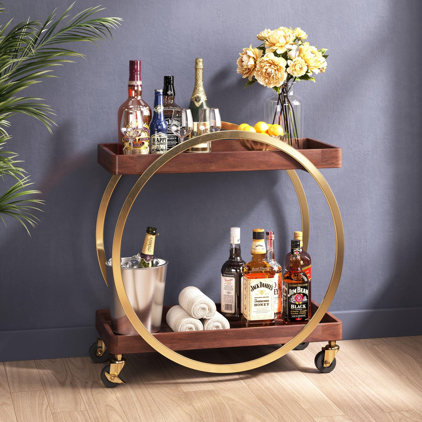 Arenas Bar Cart Brown - Disselt Designs