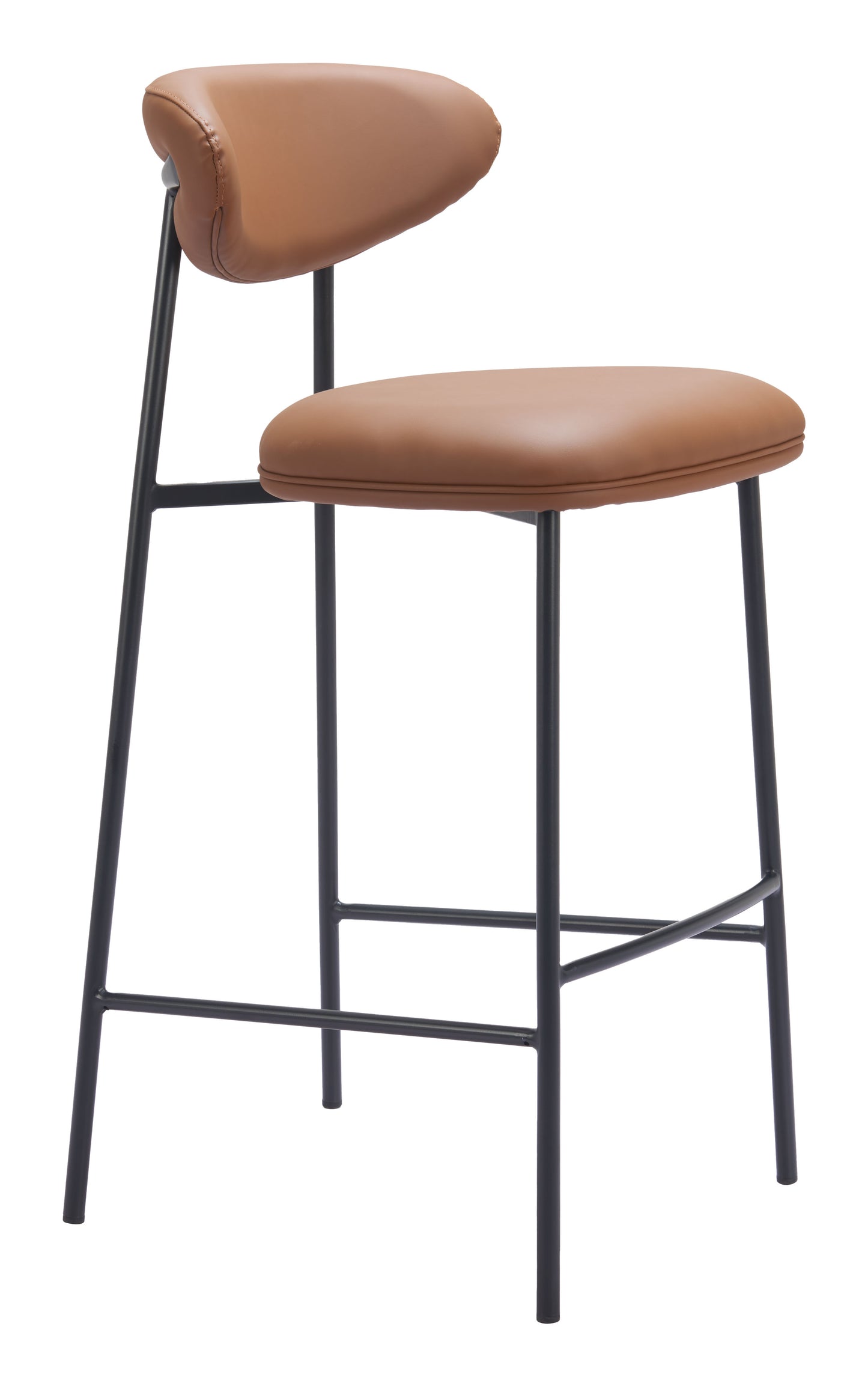 Rorun Barstool (Set of 2) Brown - Disselt Designs