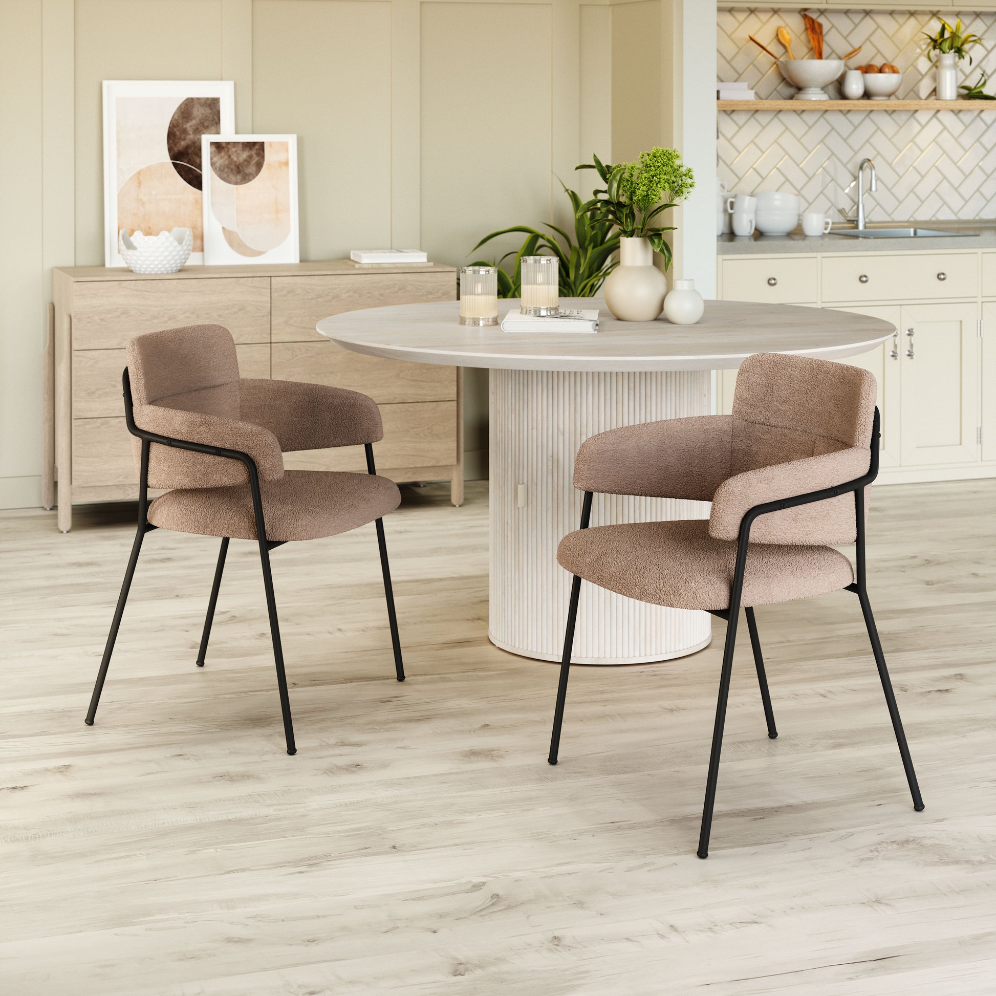 Marcel Dining Chair (Set of 2) Brown - Disselt Designs