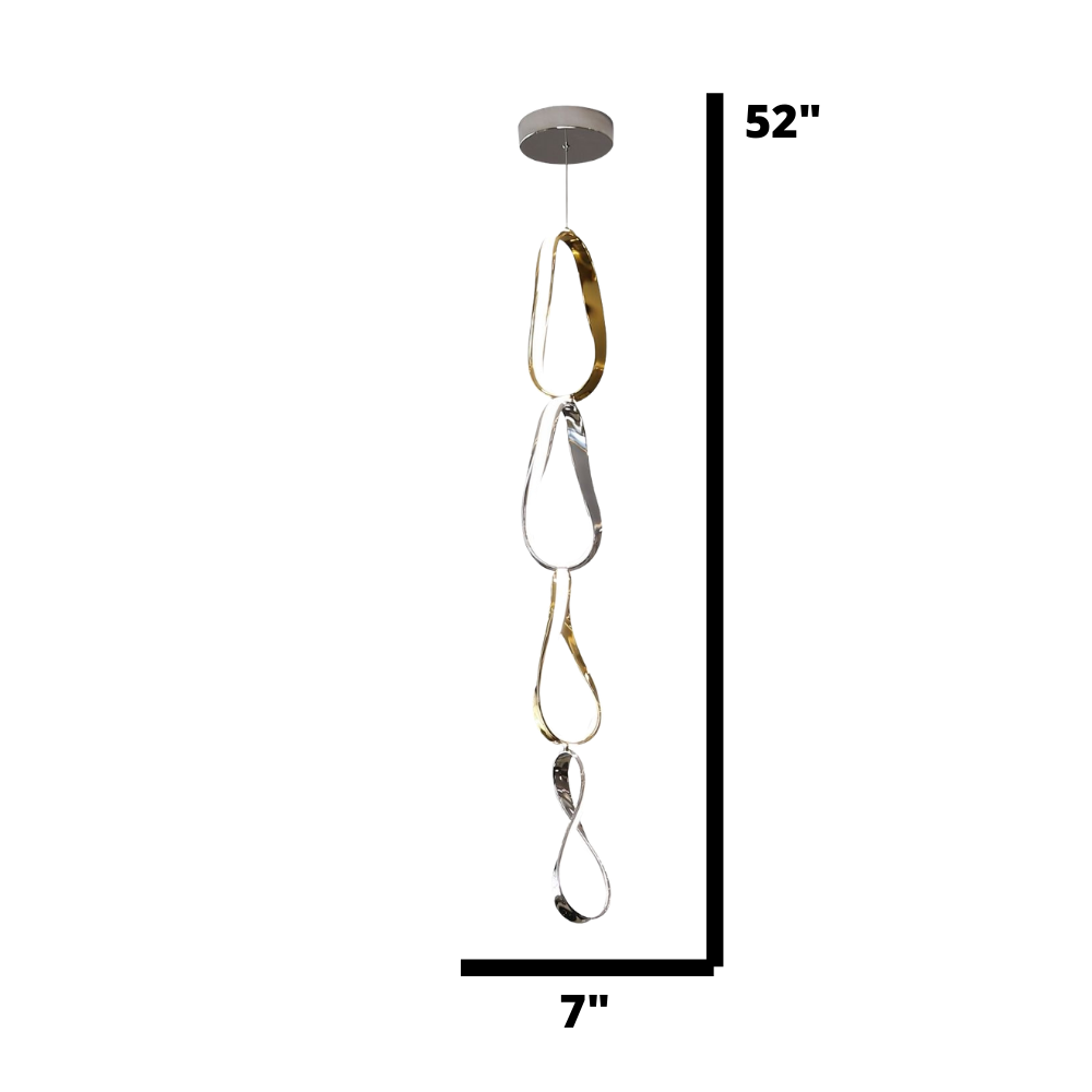 Prague Vertical Chandelier // Gold and Chrome - Disselt Designs