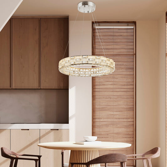 1 Ring Crystal Chandelier // Chrome - Disselt Designs