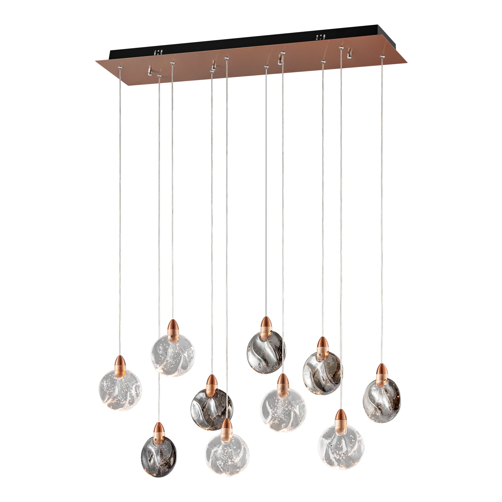 Lustre Rectangular Chandelier // Bronze - Disselt Designs