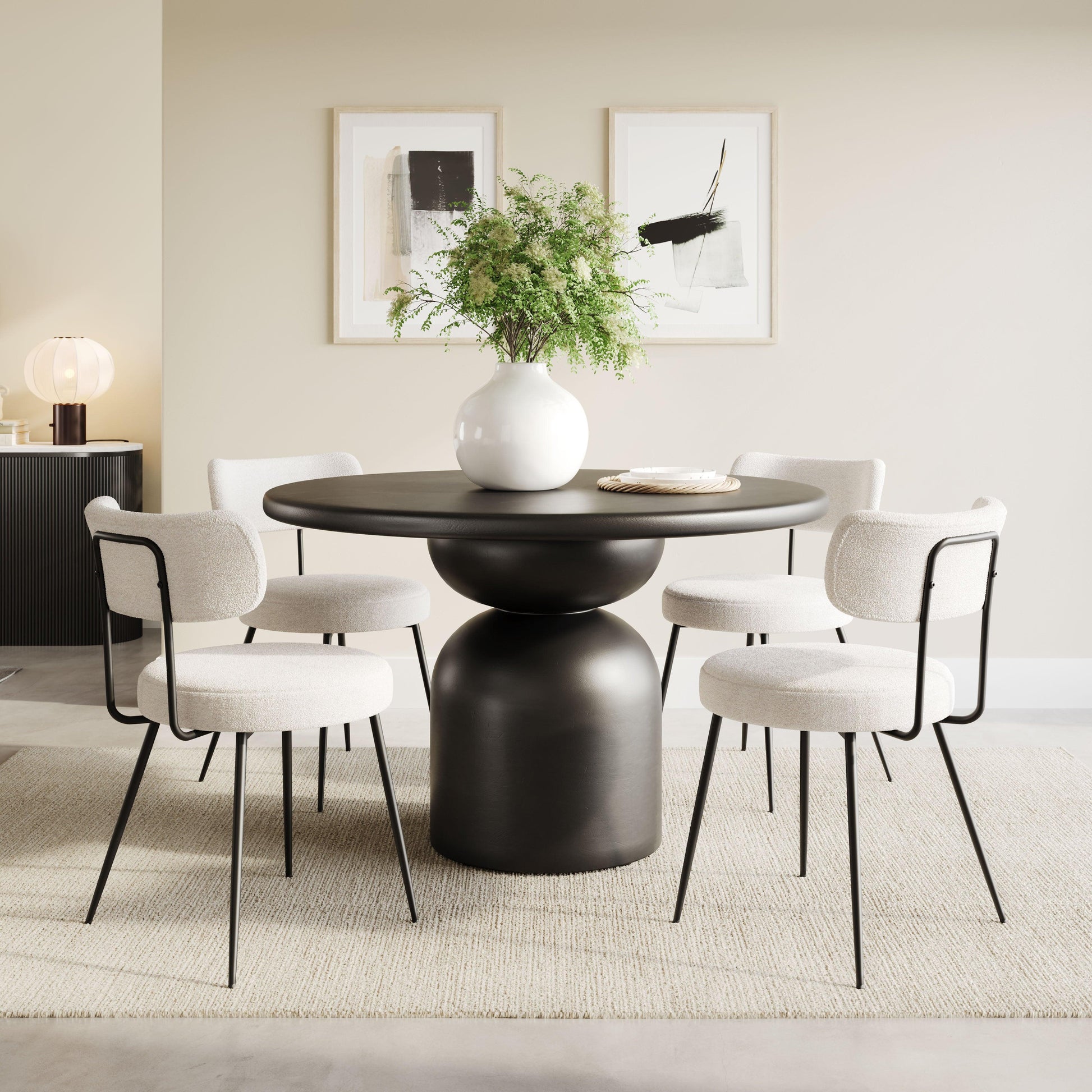 Blanca Dining Chair (Set of 2) Ivory - Disselt Designs