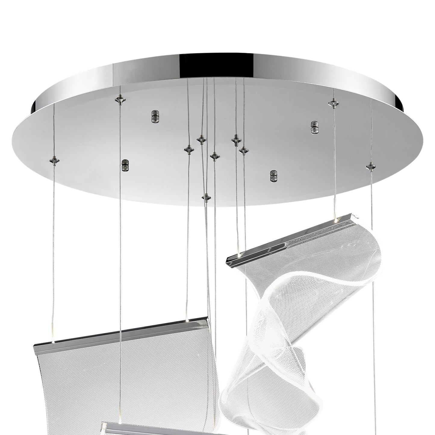 Acrylic Lace 5 Light Chandelier // Chrome - Disselt Designs