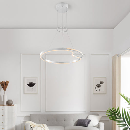 Minsk Single Round Chandelier // Chrome - Disselt Designs