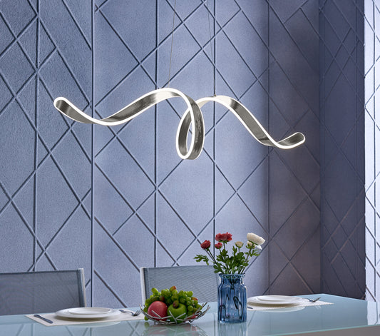 Copenhagen LED Chandelier // Chrome - Disselt Designs