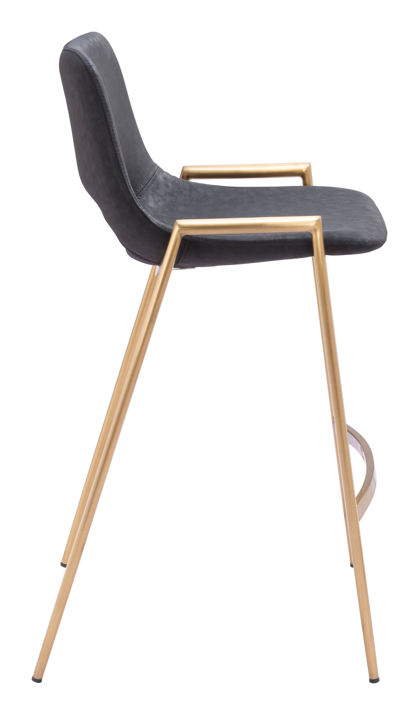 Desi Counter Stool (Set of 2) Black & Gold - Disselt Designs