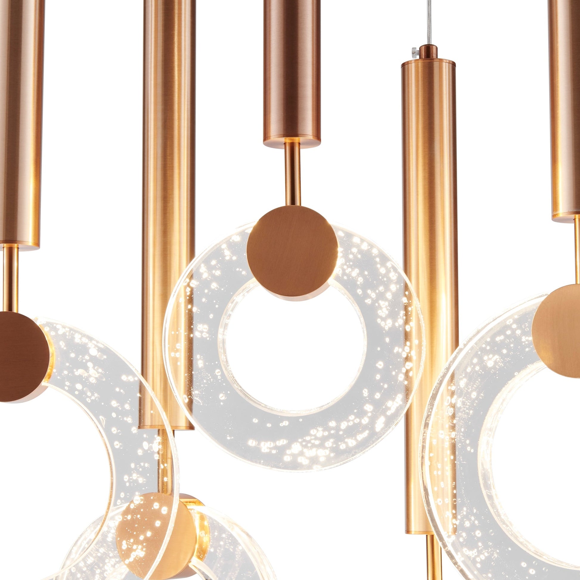 Glitter Rings 10 Heads Chandelier // Bronze - Disselt Designs