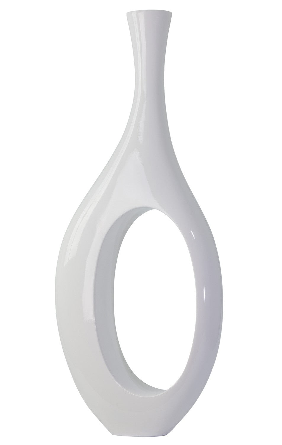 Trombone Vase // Small White - Disselt Designs