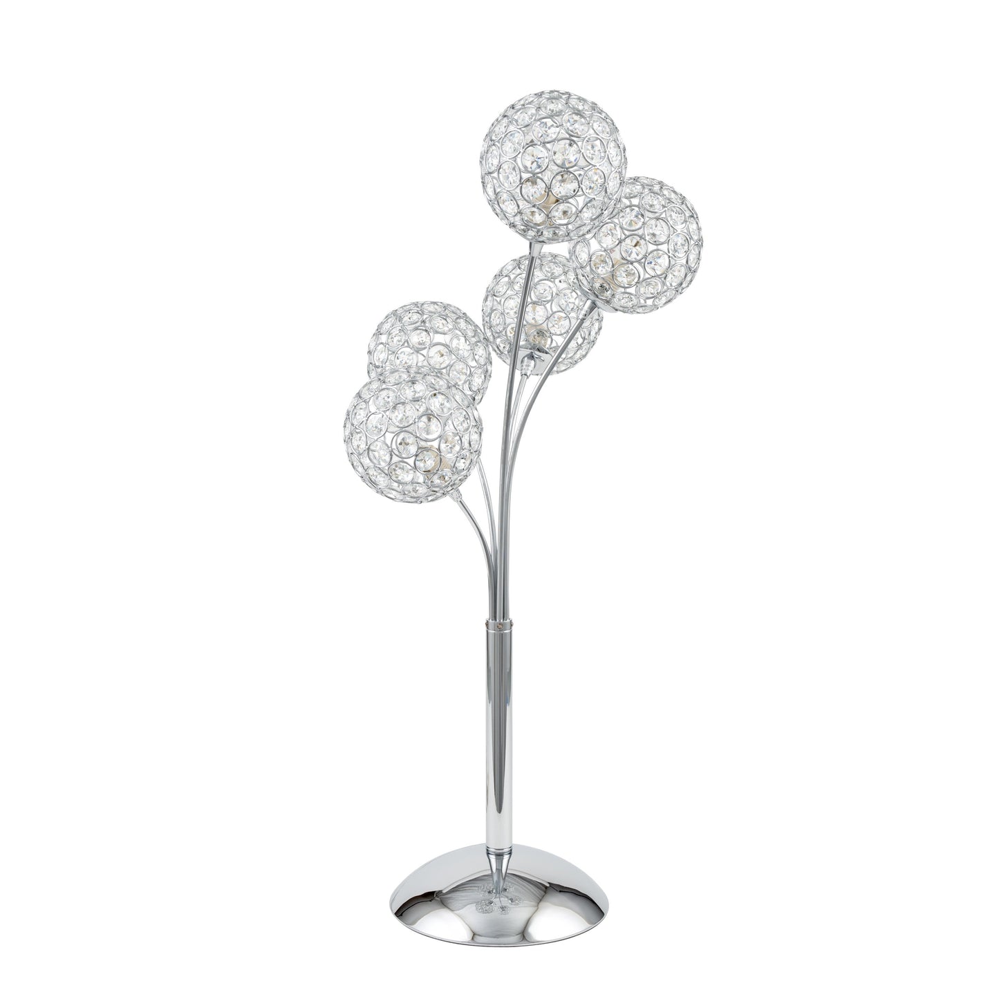 Thailand Crystal Domes Table Lamp // 5 Light - Disselt Designs
