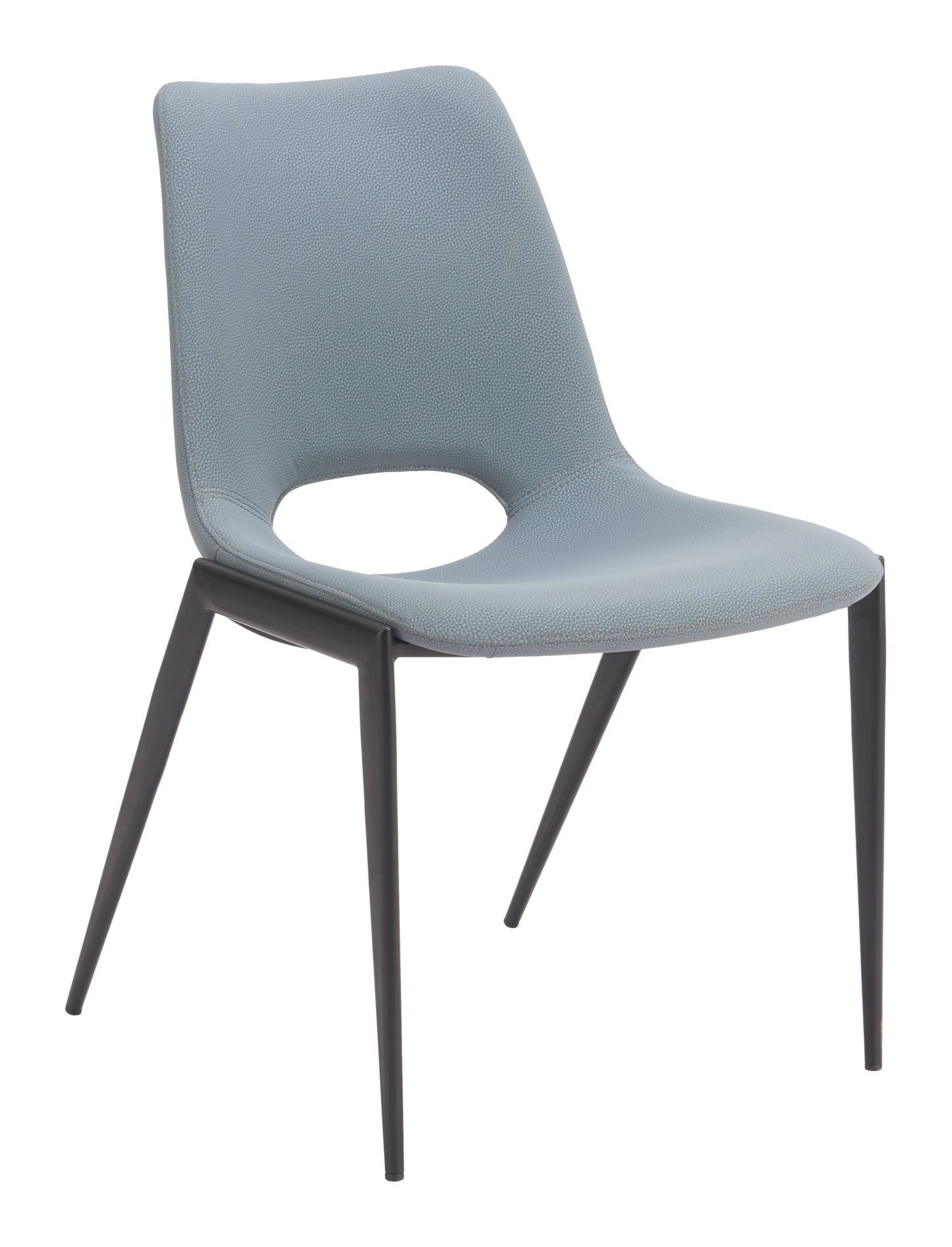 Desi Armless Dining Chair (Set of 2) Azure Gray - Disselt Designs