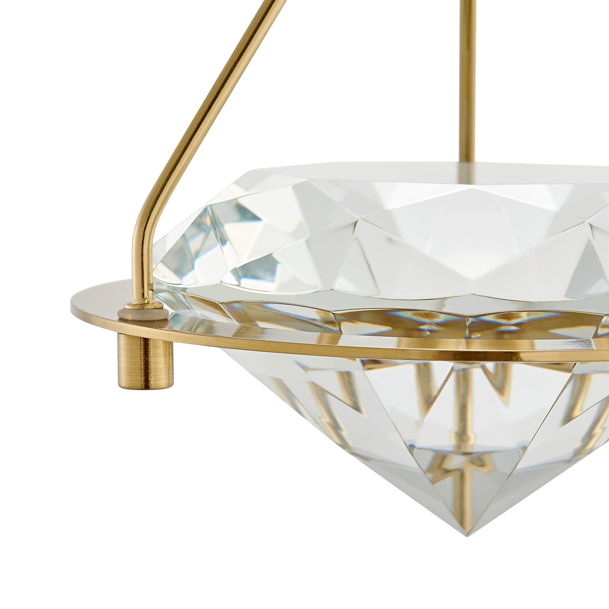 Hollywood Diamond 1 Light Pendant // Gold - Disselt Designs