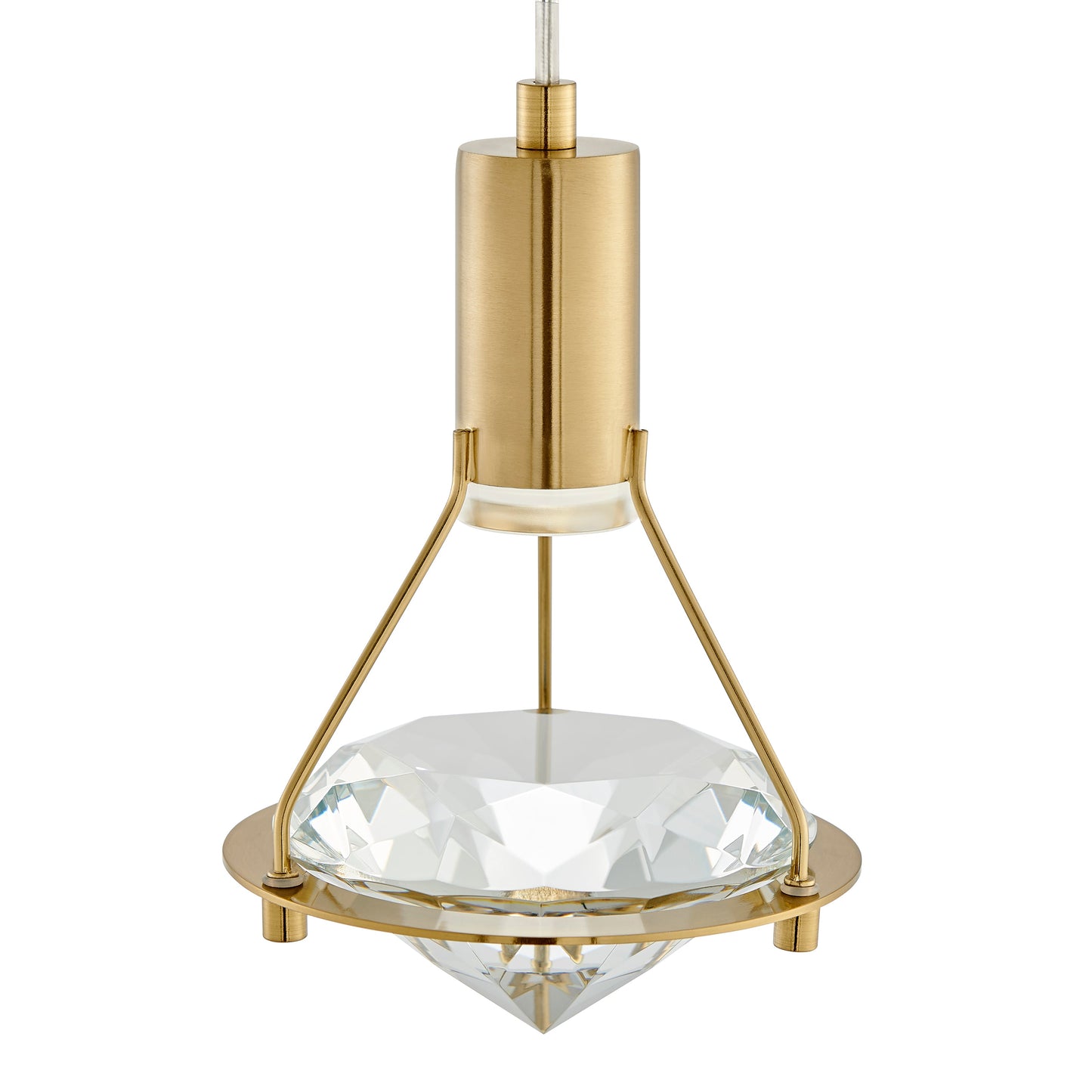 Hollywood Diamond 1 Light Pendant // Gold - Disselt Designs