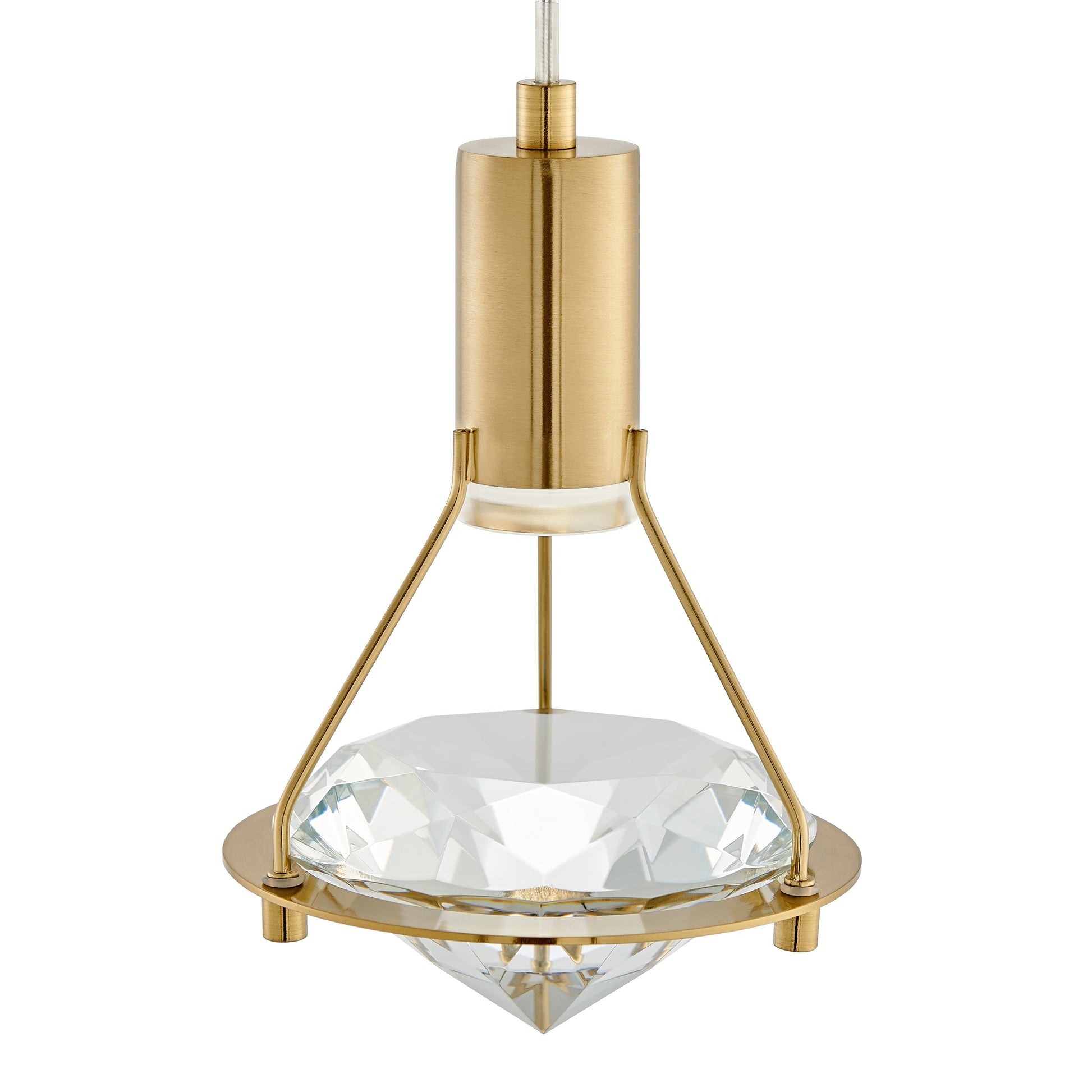 Hollywood Diamond 1 Light Pendant // Gold - Disselt Designs