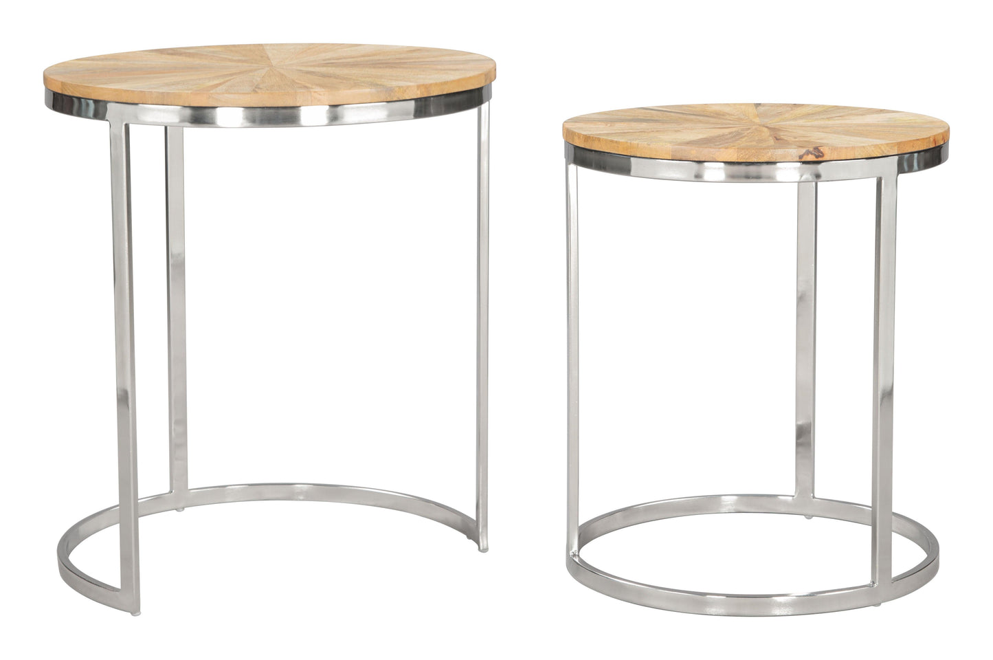 Bari Nesting Table Set (2-Piece) Natural - Disselt Designs