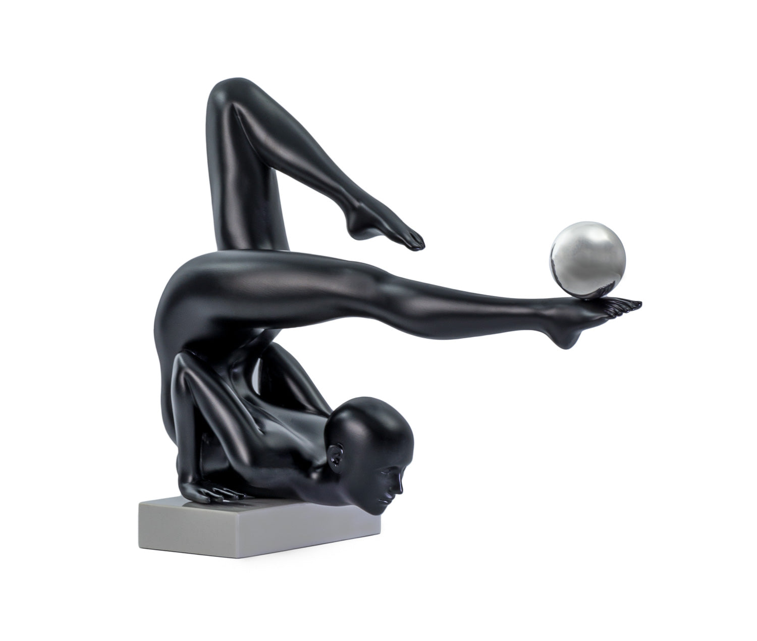 Margaux Doll Sculpture // Matte Black and Steel - Disselt Designs