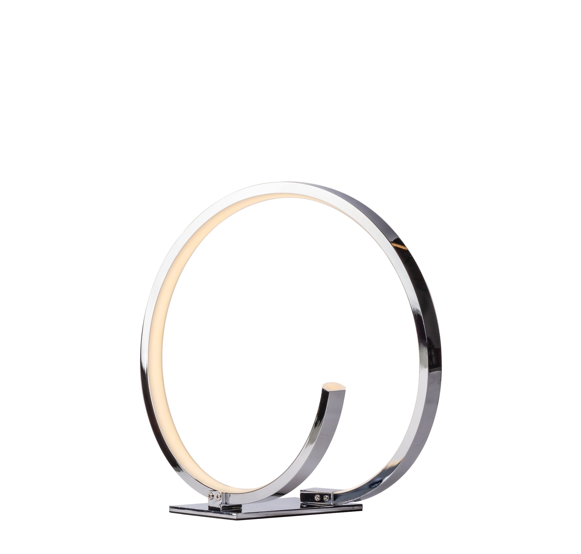 Circular Design LED Table Lamp // Chrome - Disselt Designs