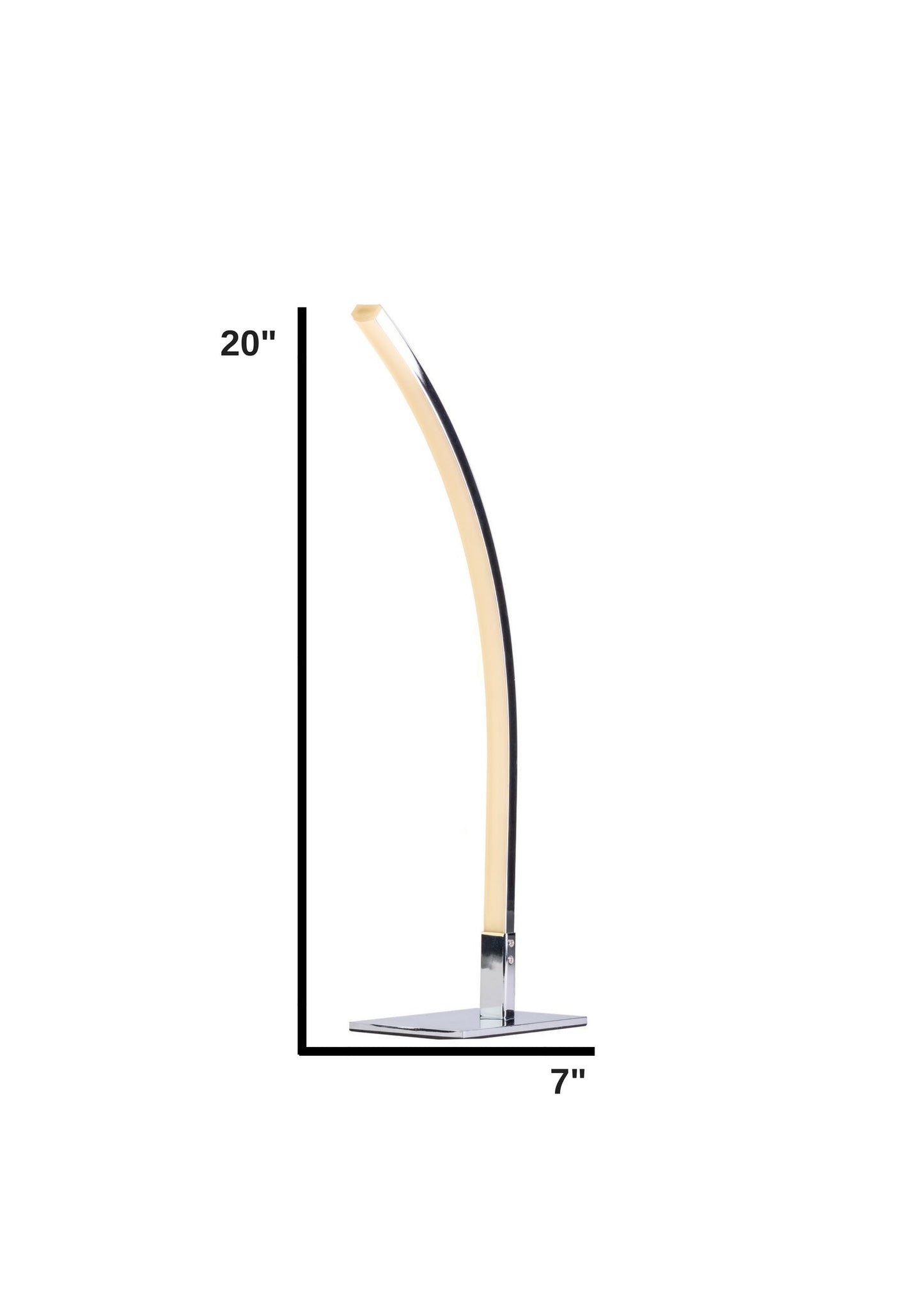 Modern Arc Design Table Lamp // Chrome - Disselt Designs