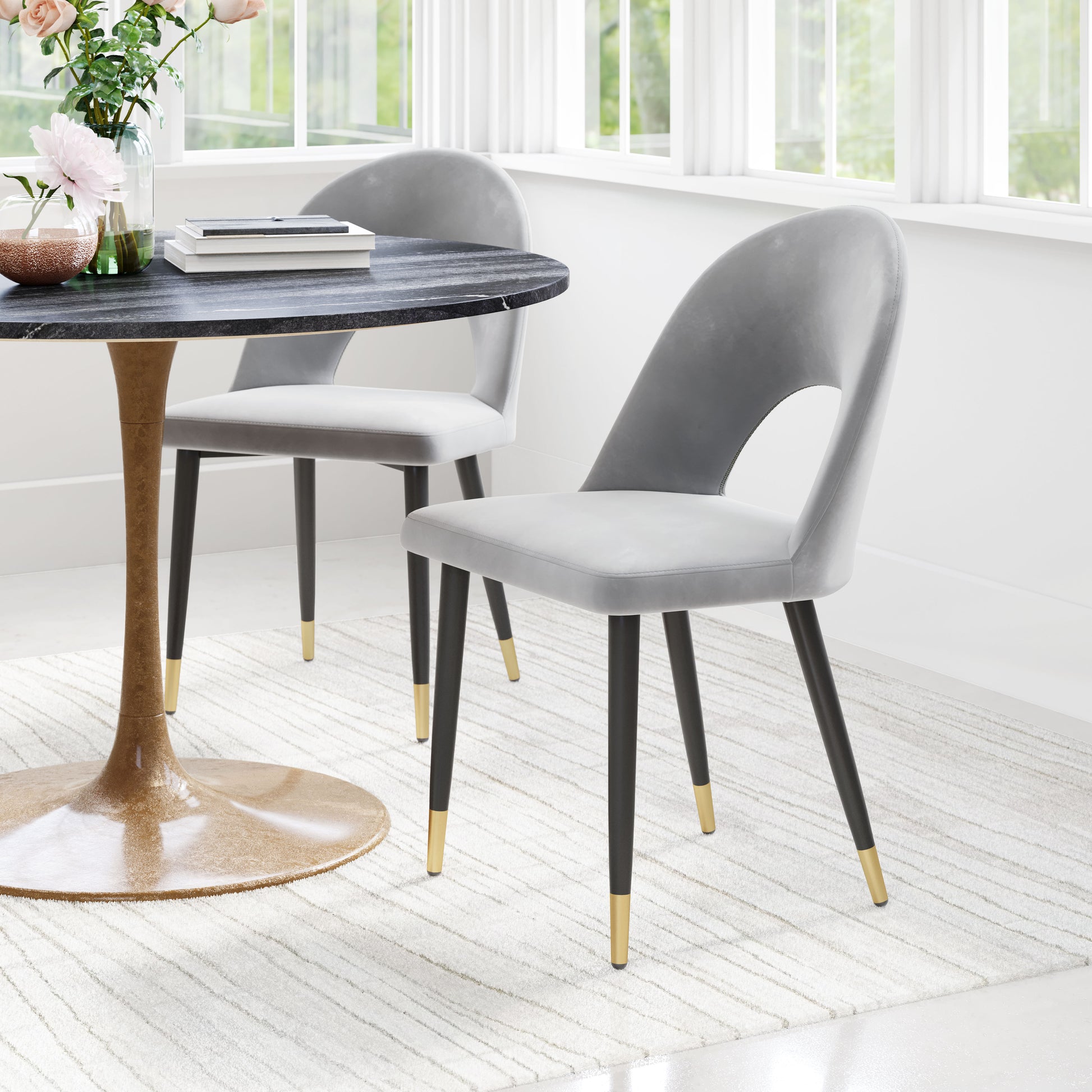Menlo Dining Chair (Set of 2) Gray - Disselt Designs
