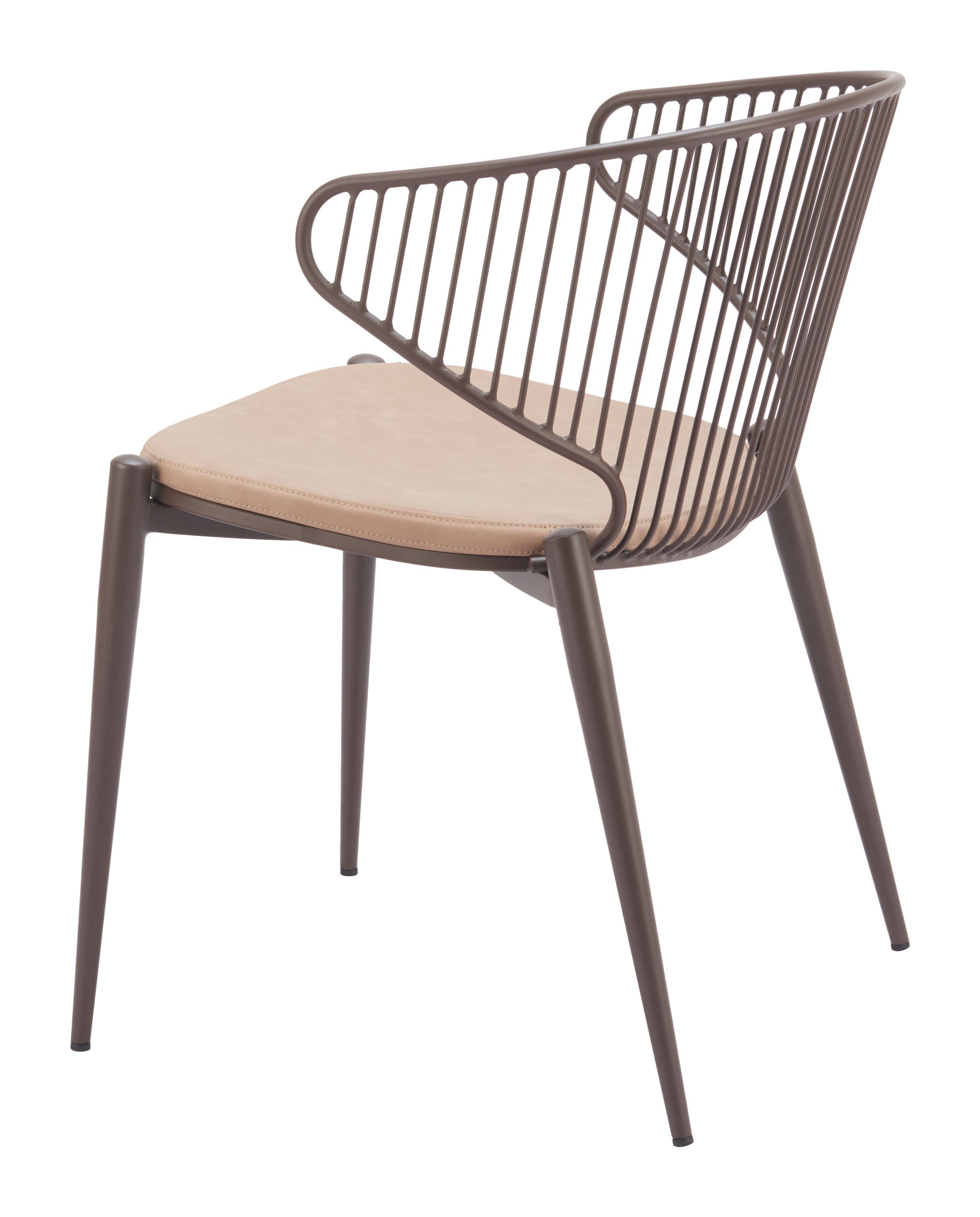 Silues Dining Chair Taupe & Brown - Disselt Designs