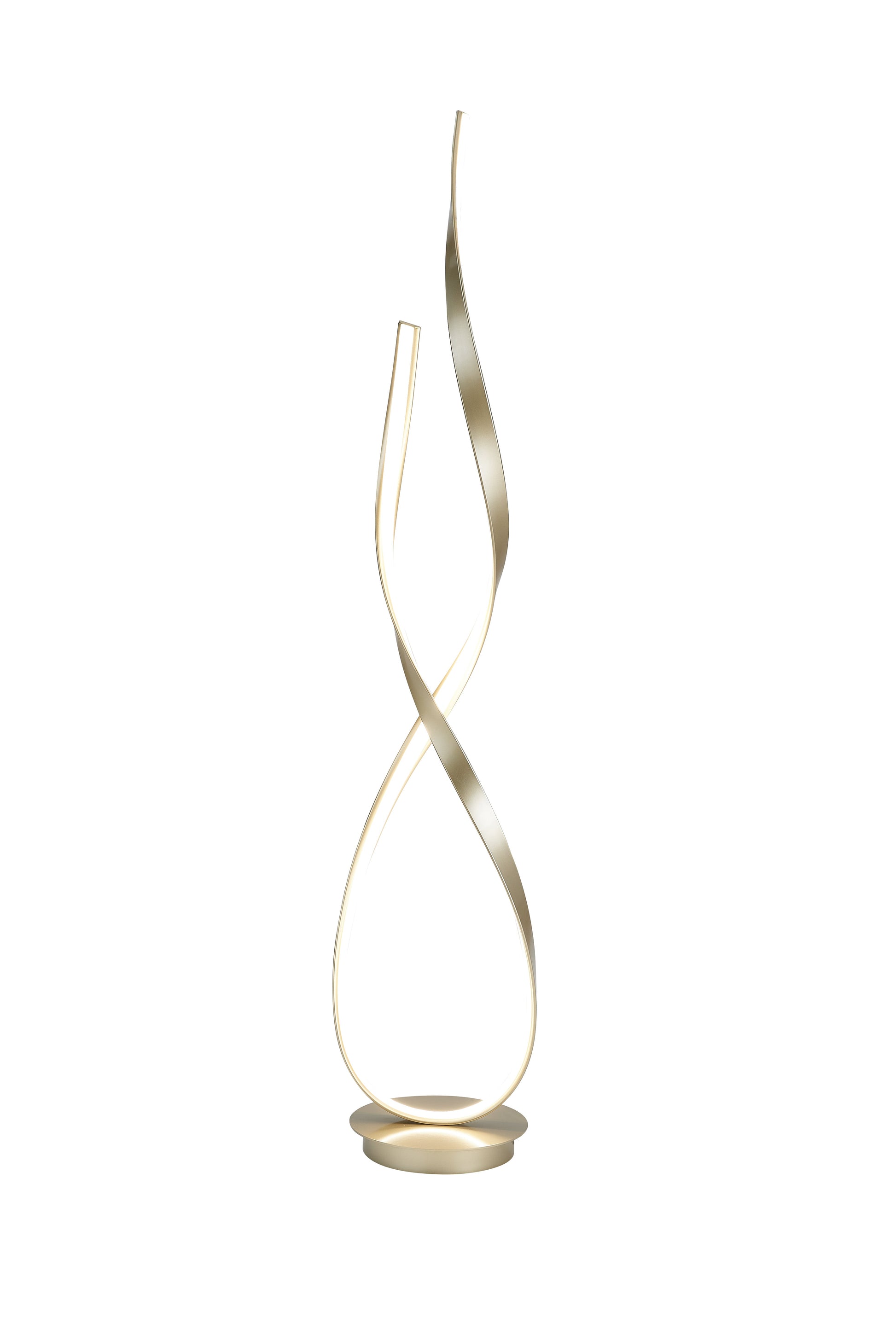 Vienna LED 55" Tall Floor Lamp // Sandy Gold - Disselt Designs