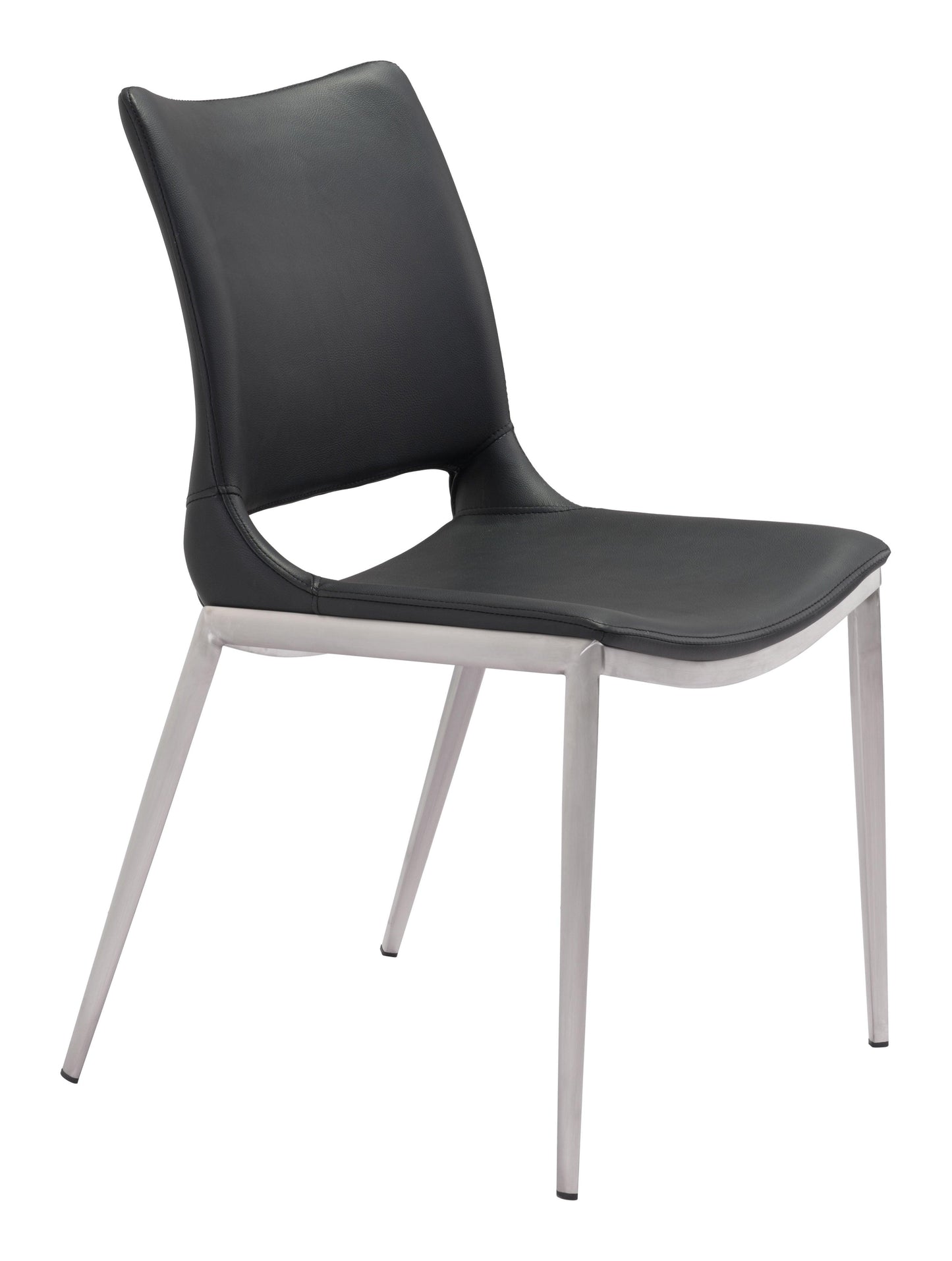 Ace Dining Chair (Set of 2) Black & Silver - Disselt Designs