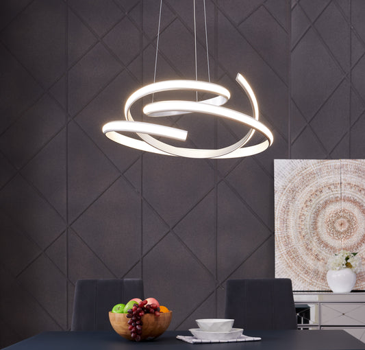 Oslo LED Adjustable Chandelier // Silver - Disselt Designs