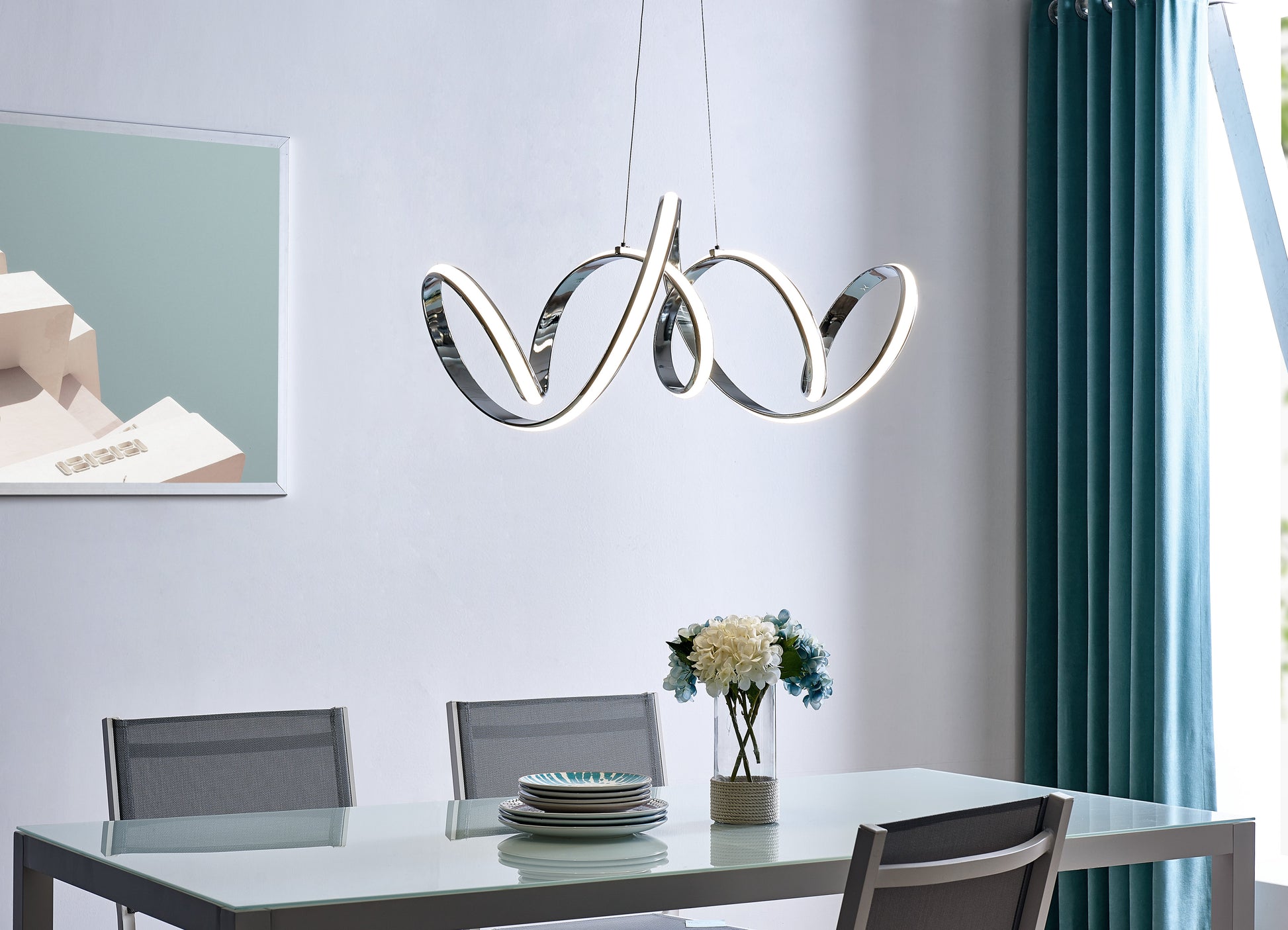 Seville LED Chandelier // Chrome - Disselt Designs
