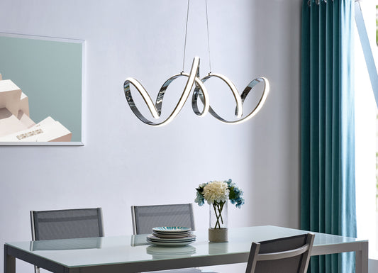 Seville LED Chandelier // Chrome - Disselt Designs