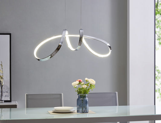 Lisbon LED Chandelier // Chrome - Disselt Designs