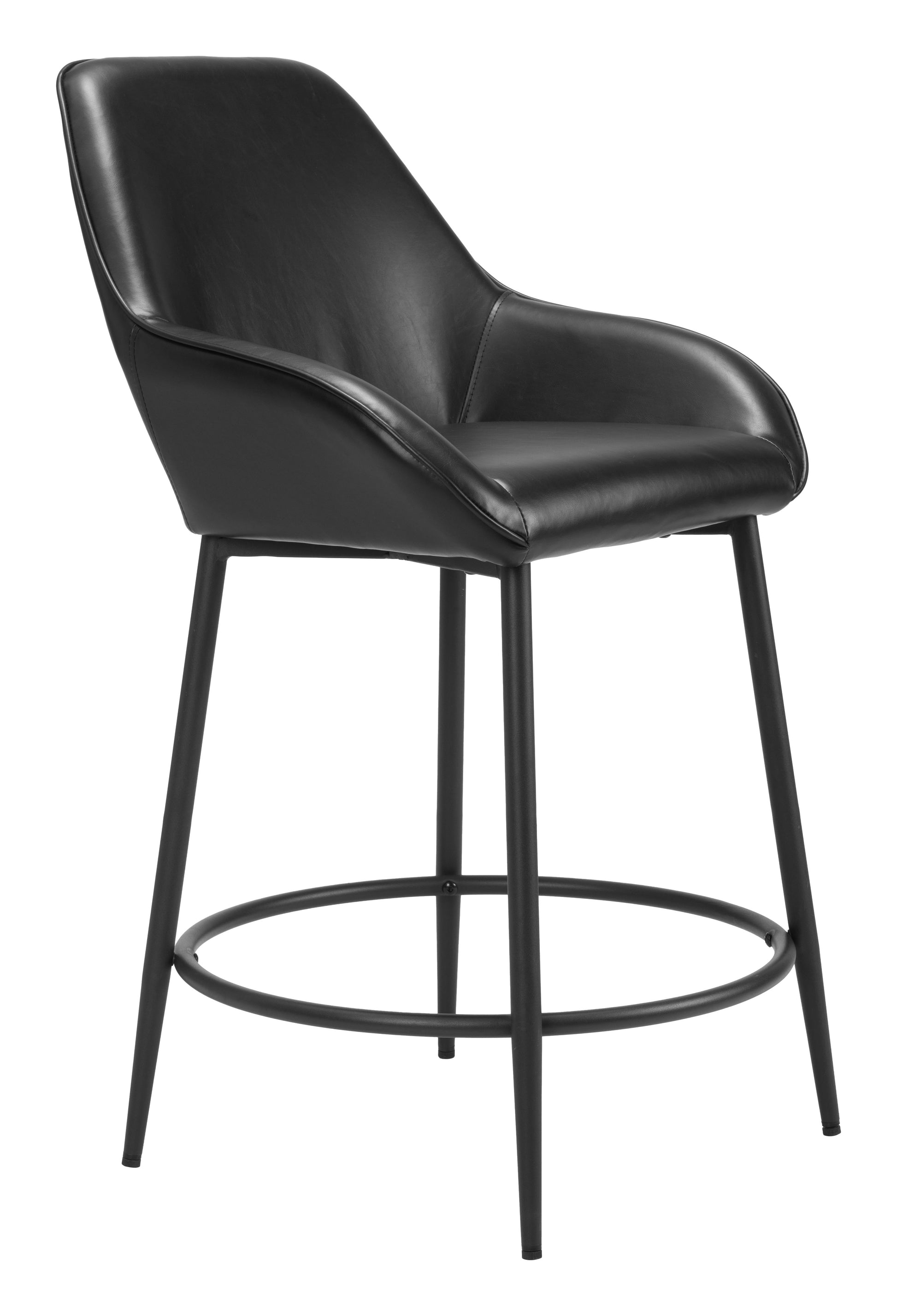 Vila Counter Stool (Set of 2) Black - Disselt Designs