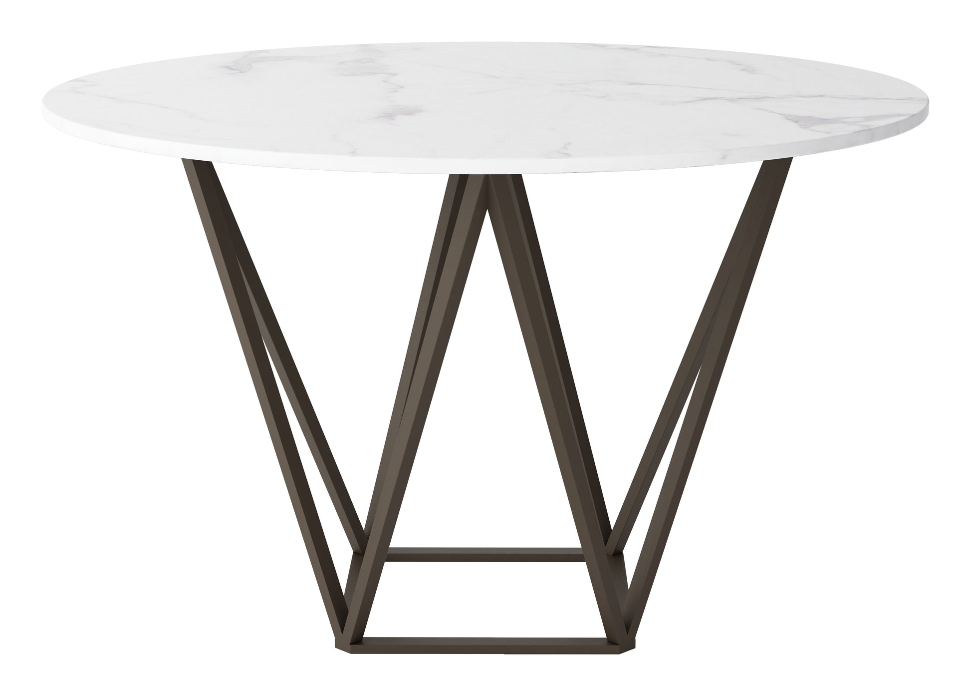 Tintern Dining Table White & Antique Bronze - Disselt Designs