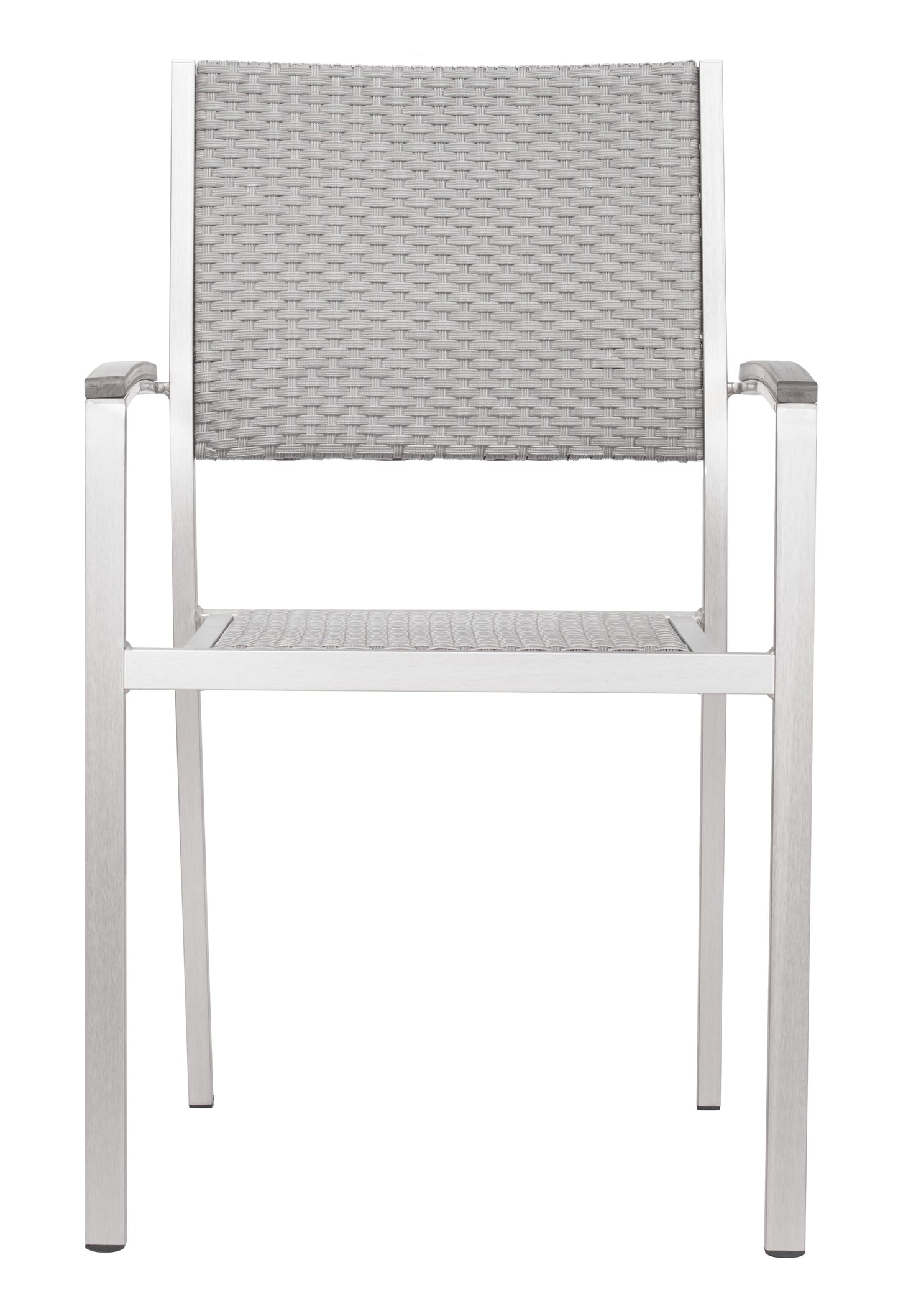 Metropolitan Dining Armchair (Set of 2) Gray & Silver