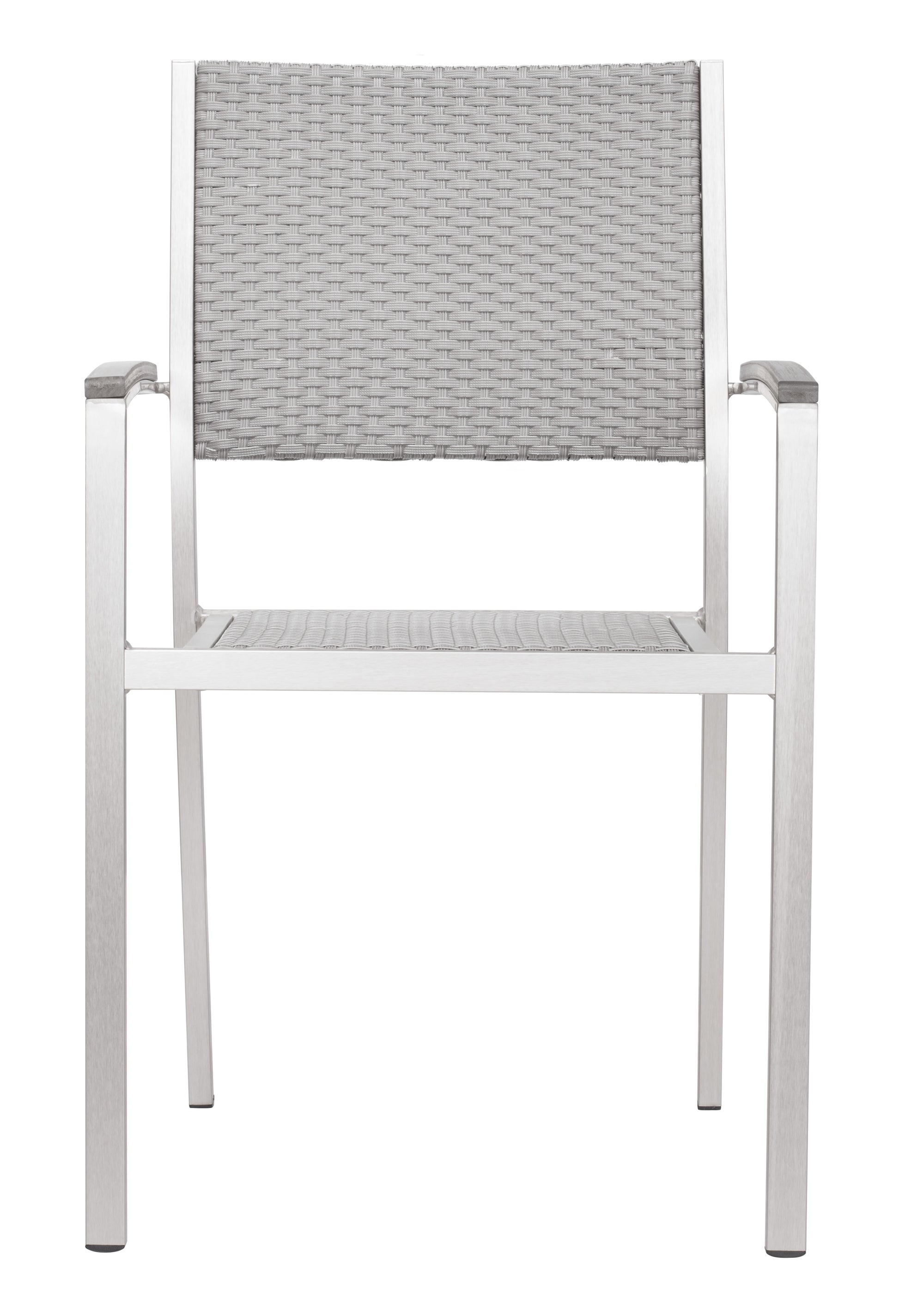Metropolitan Dining Armchair (Set of 2) Gray & Silver - Disselt Designs