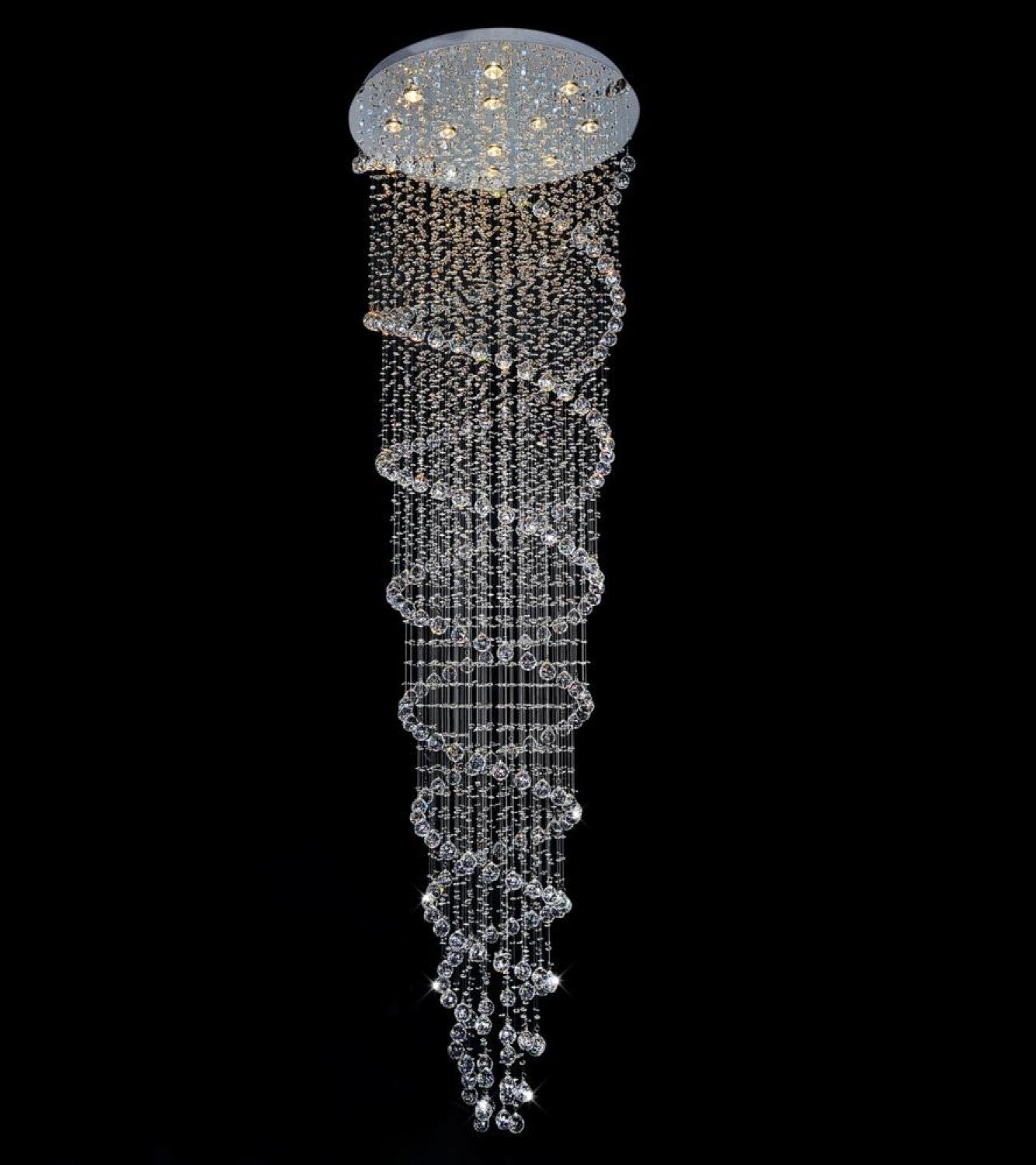 Crystal Chandelier Double Helix// 12 Light - Disselt Designs
