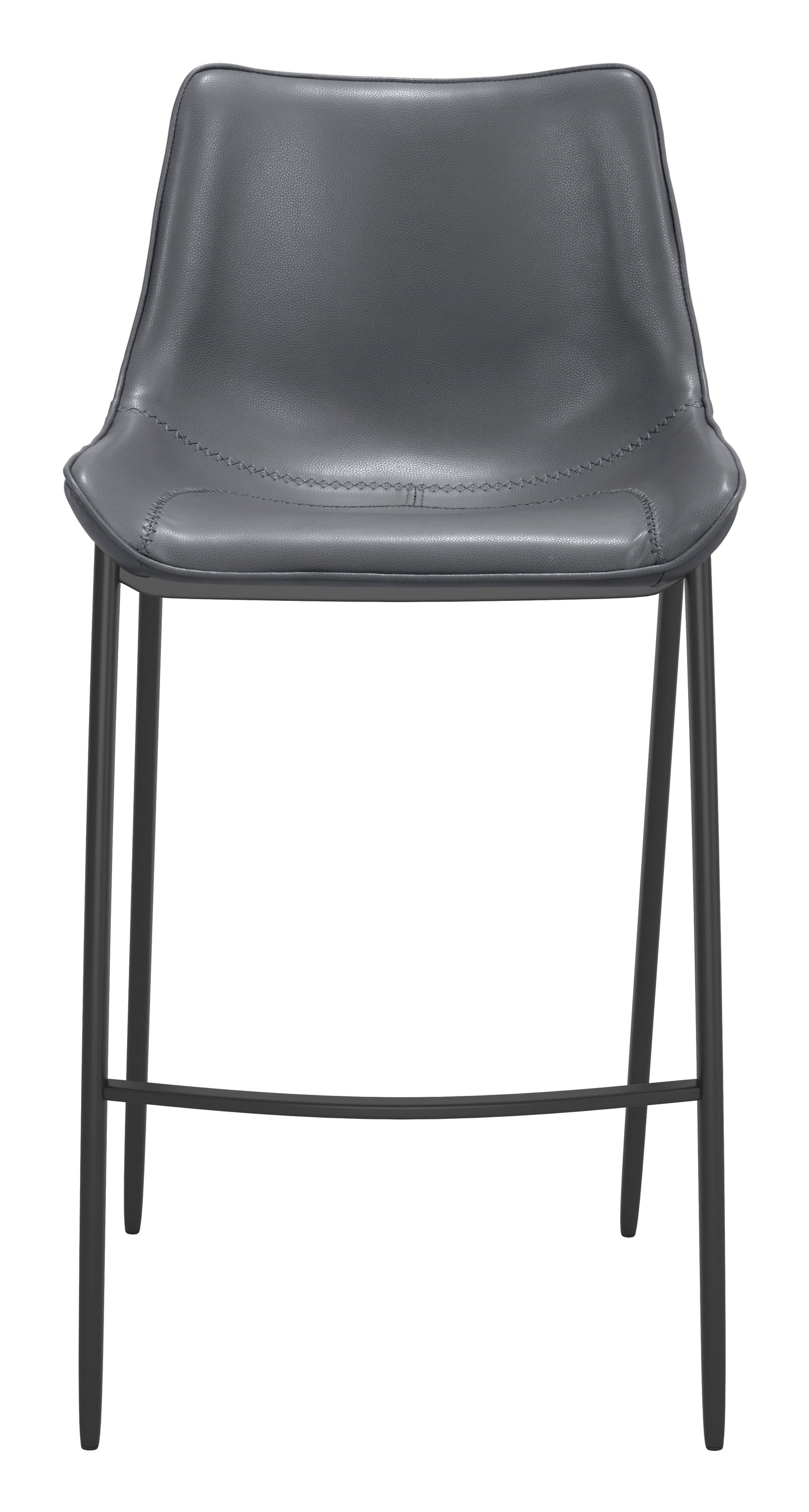 Magnus Barstool (Set of 2) Dark Gray & Black - Disselt Designs