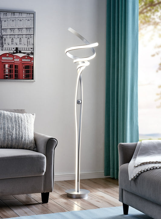 Munich LED Silver 63" Floor Lamp // Dimmable - Disselt Designs