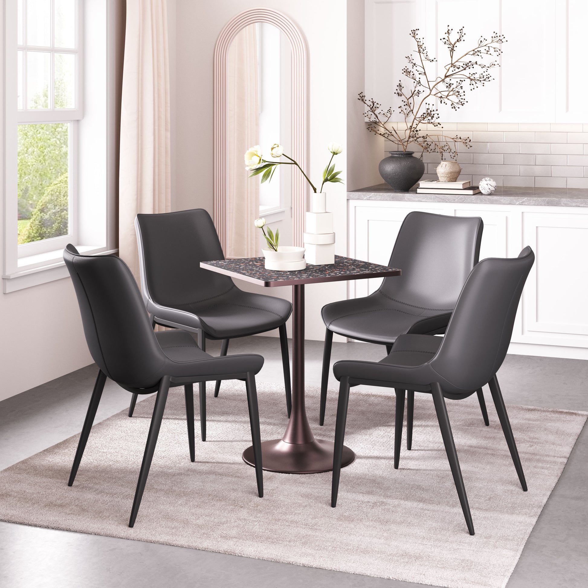 Magnus Dining Chair (Set of 2) Black - Disselt Designs