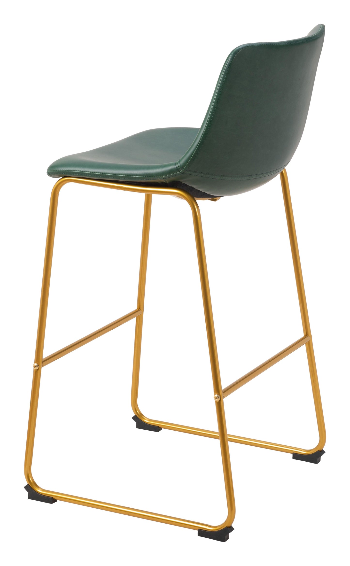 Augusta Barstool (Set of 2) Green & Gold - Disselt Designs